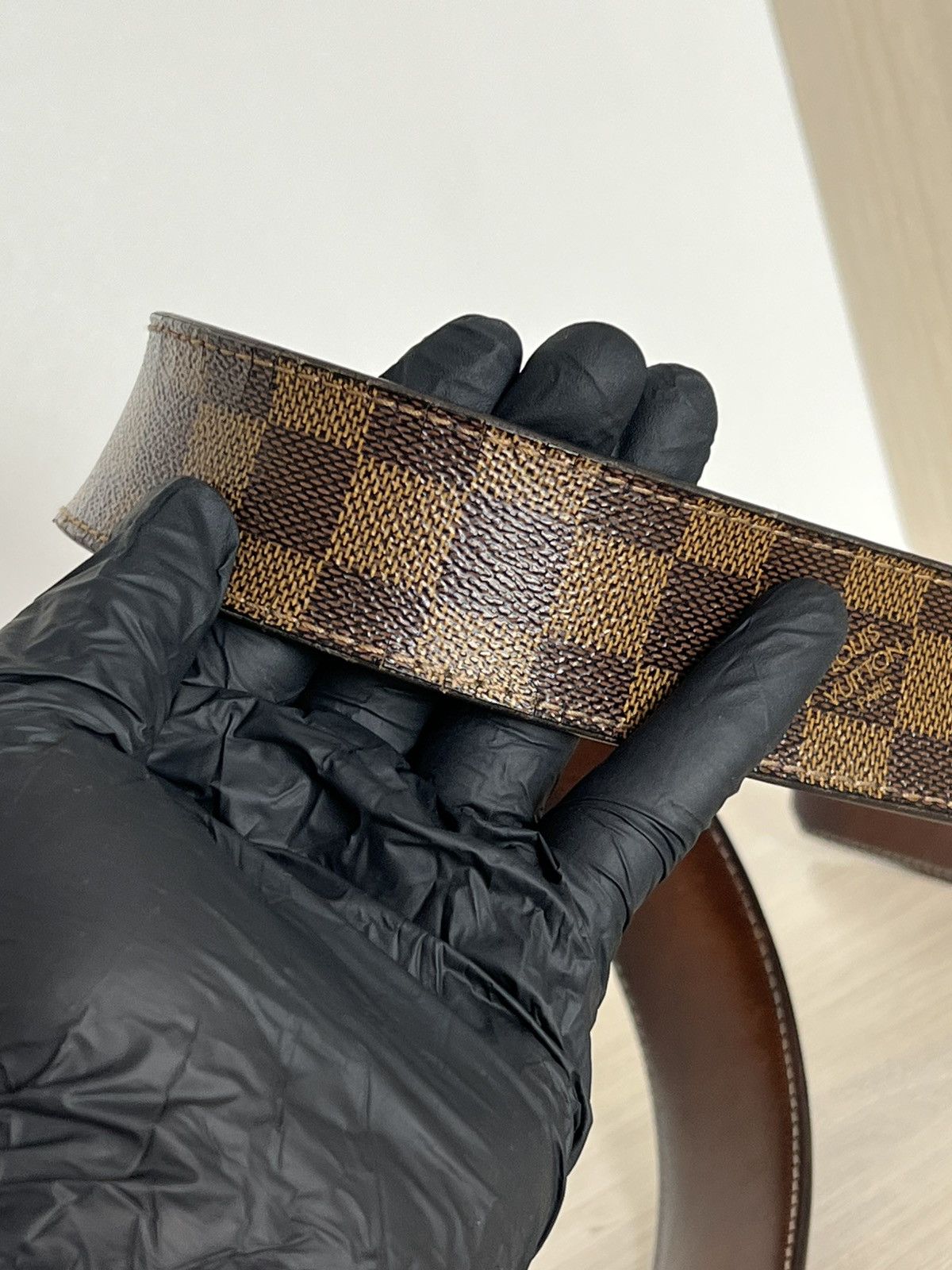 Louis Vuitton Louis Vuitton Damier Ebene Inventeur Belt Size 40 - 11 Thumbnail