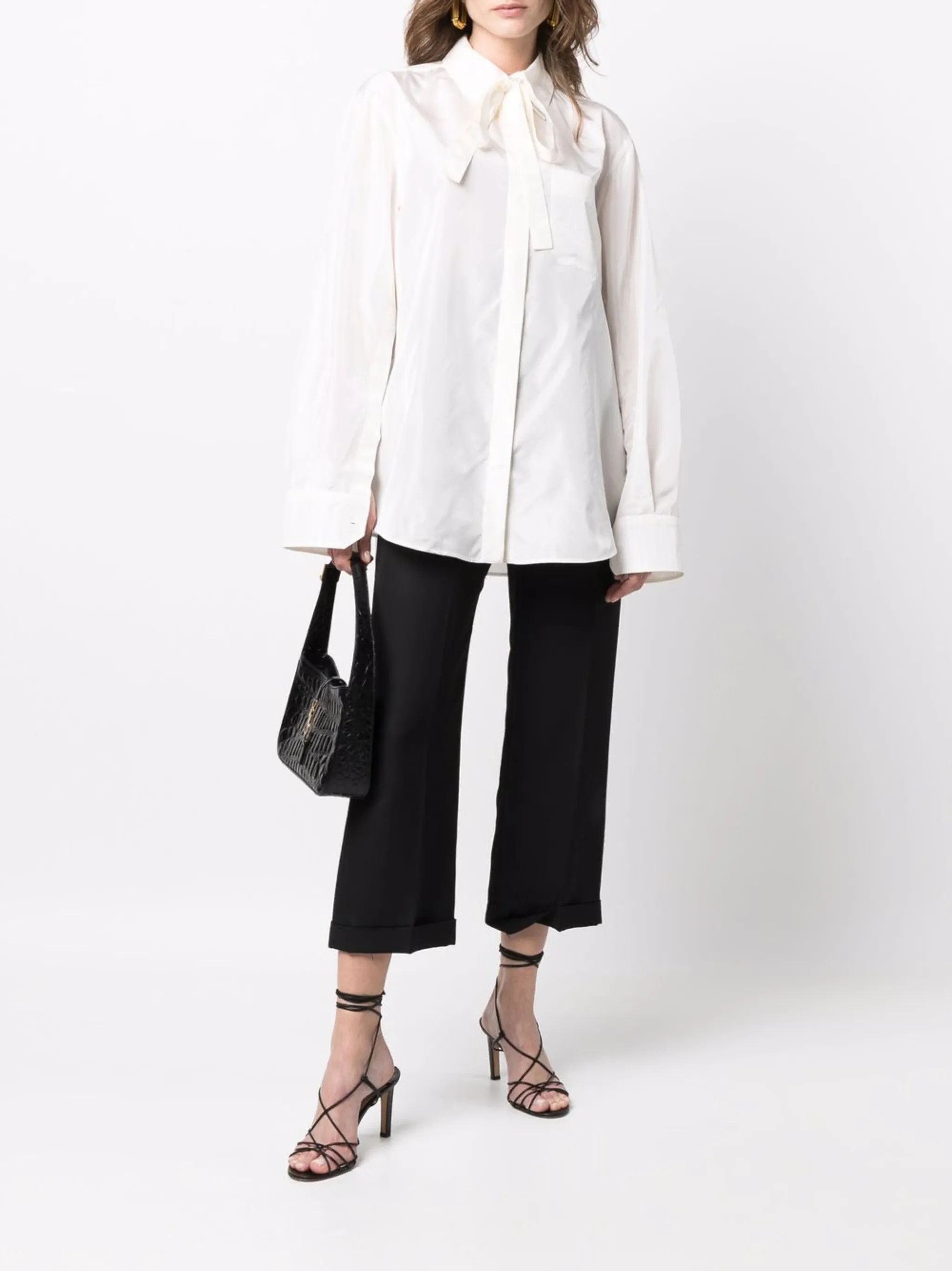 Valentino o1y0326 Solid Color Shirt in White Size L / US 10 / IT 46 - 5 Thumbnail