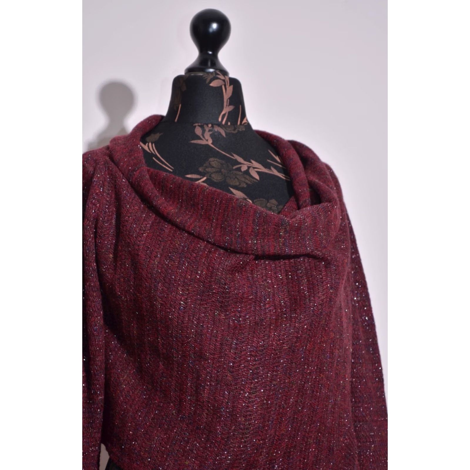 Sarah Pacini VINTAGE Sarah Pacini Wrap Long Sleeve Cardigan Jumper Crop Wool Blend One Size M-L Size ONE SIZE - 3 Thumbnail