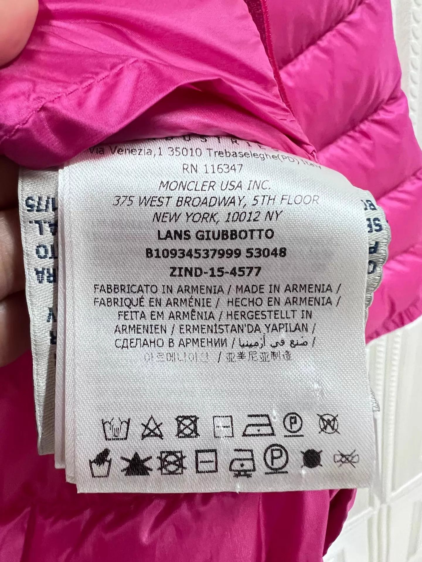 Moncler Moncler light down jacket pink arm patch Size 1 Size S / US 4 / IT 40 - 5 Thumbnail