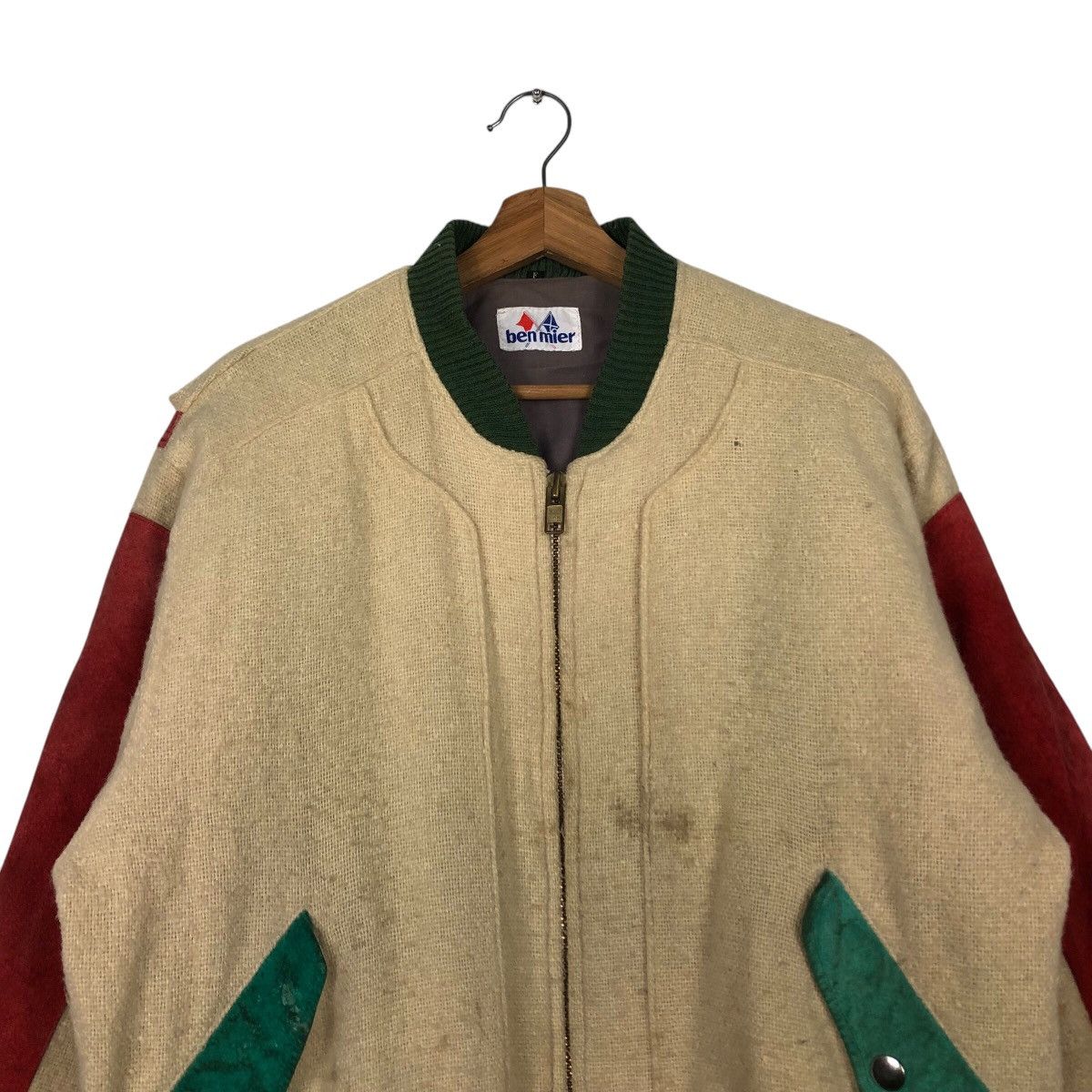 Japanese Brand × Vintage 📌Vintage Genuine Leather Bomber Jacket Ben Mier Issey Miyake Size US M / EU 48-50 / 2 - 4 Thumbnail