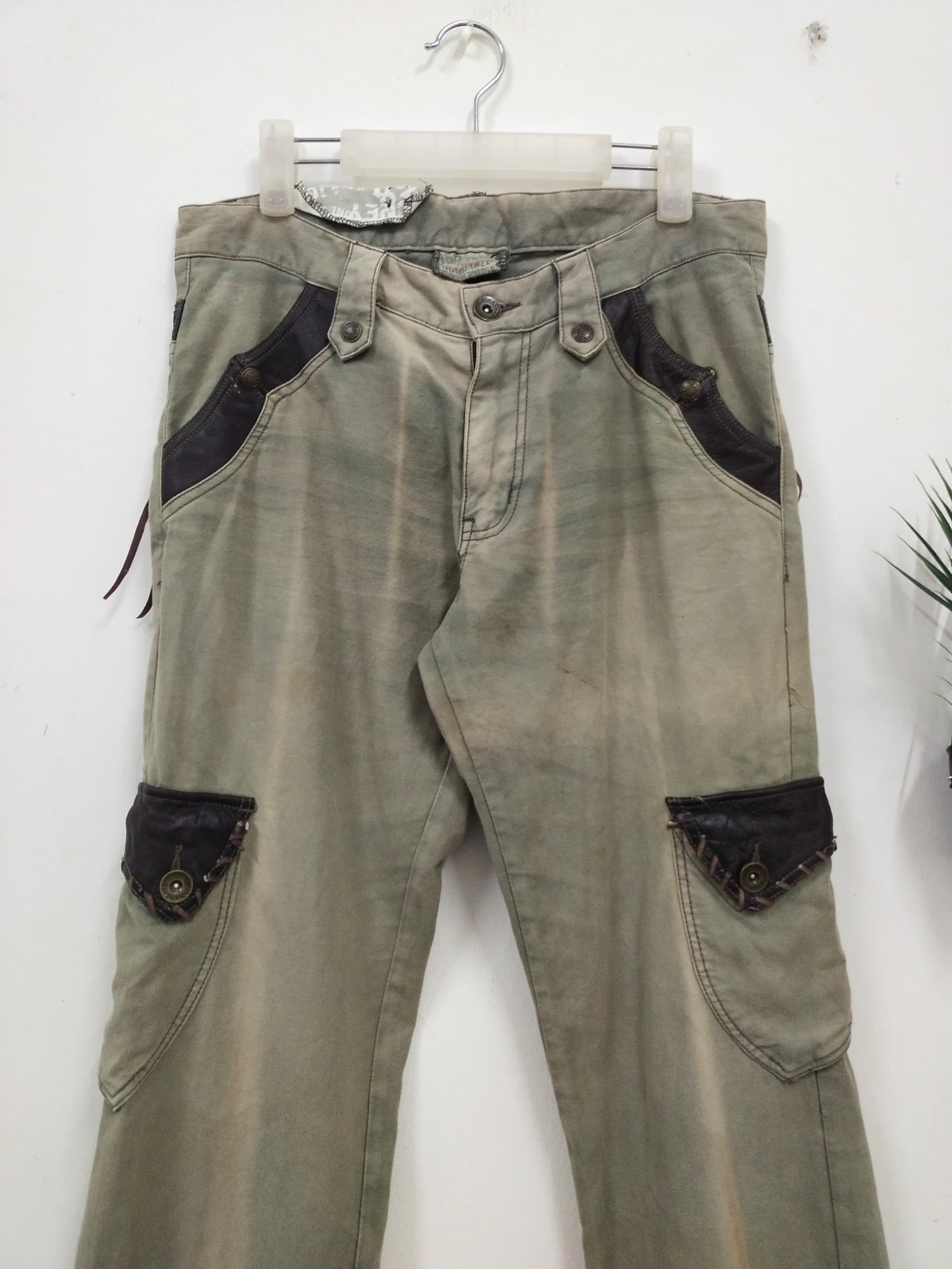 Japanese Brand Distressed KAPITAL inspired Cargo pant army Japan brand Size US 34 / EU 50 - 8 Thumbnail