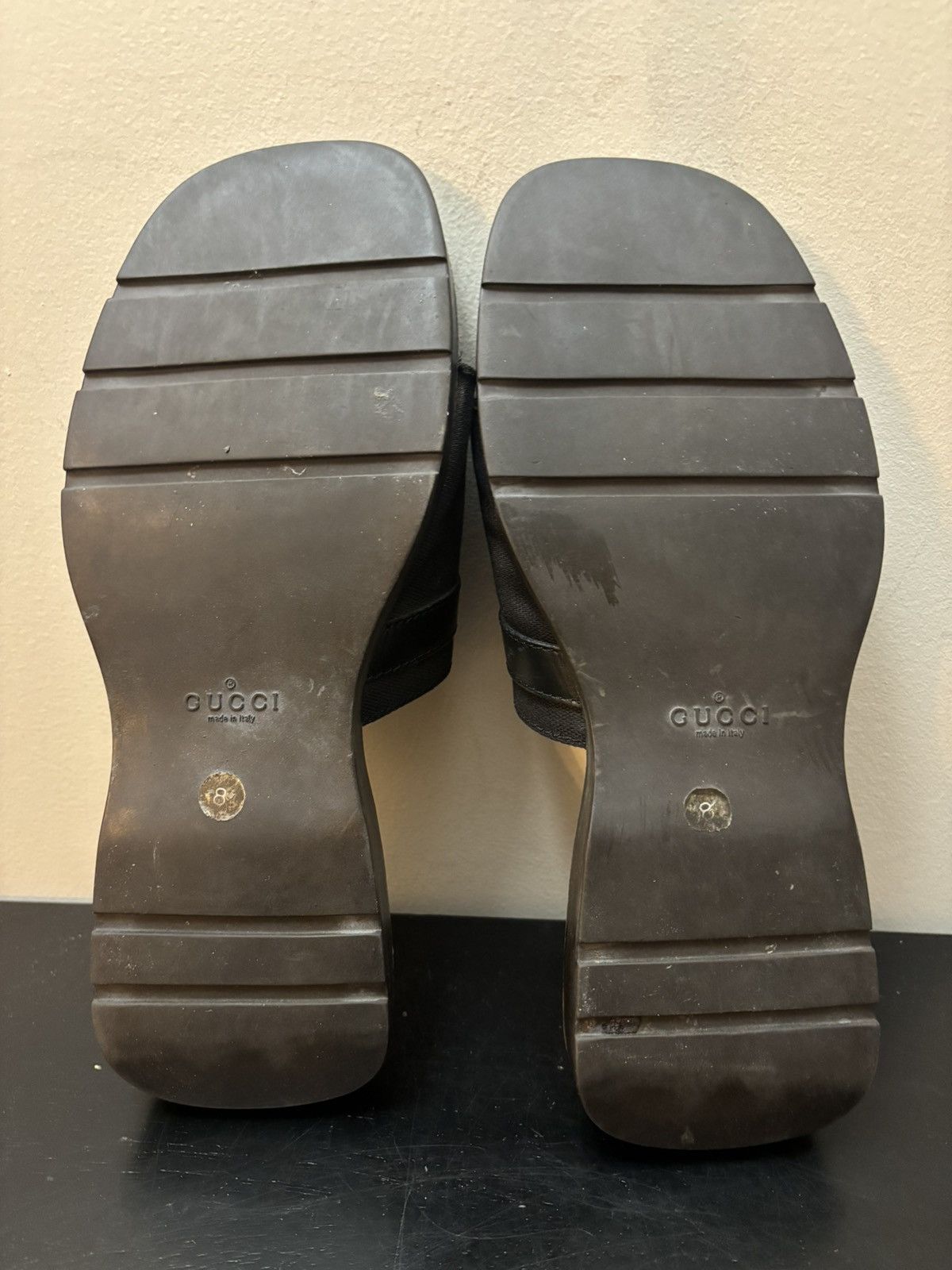 Gucci Gucci Canvas Leather Elastic Strap Slides Brown Size US 8 / EU 41 - 6 Thumbnail