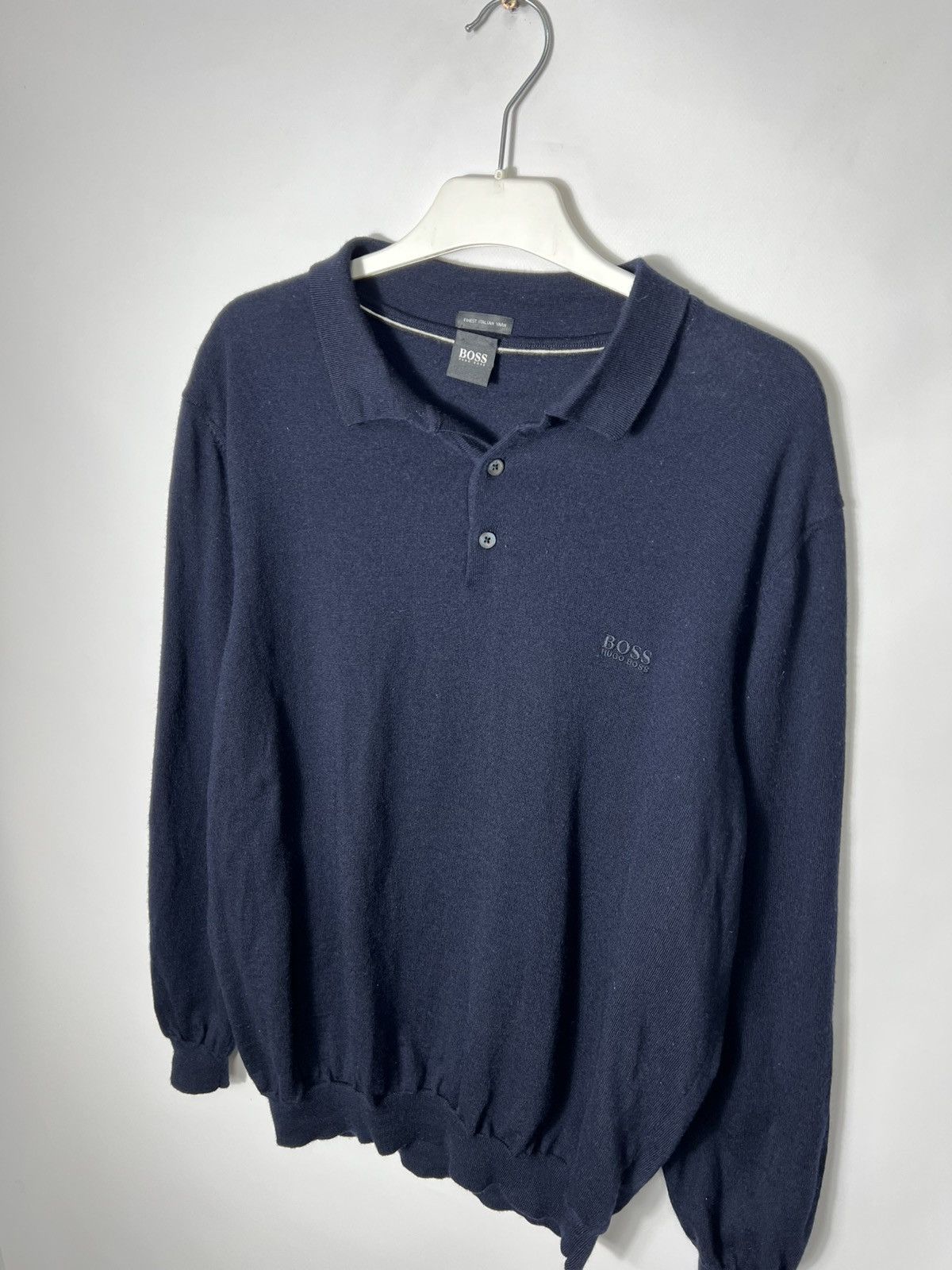 Hugo Boss Luxury streetwear designer Hugo Boss Wool Jumper Size US L / EU 52-54 / 3 - 2 Thumbnail