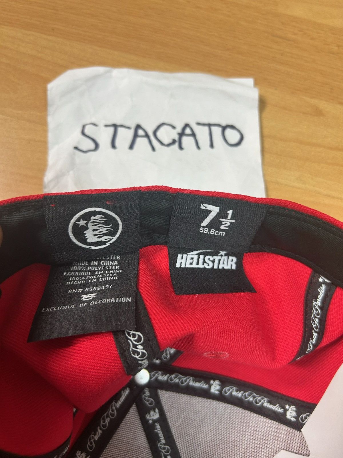 HELLSTAR Hellstar Fitted Hat Black/Red size 7 1/2” Size ONE SIZE - 6 Thumbnail