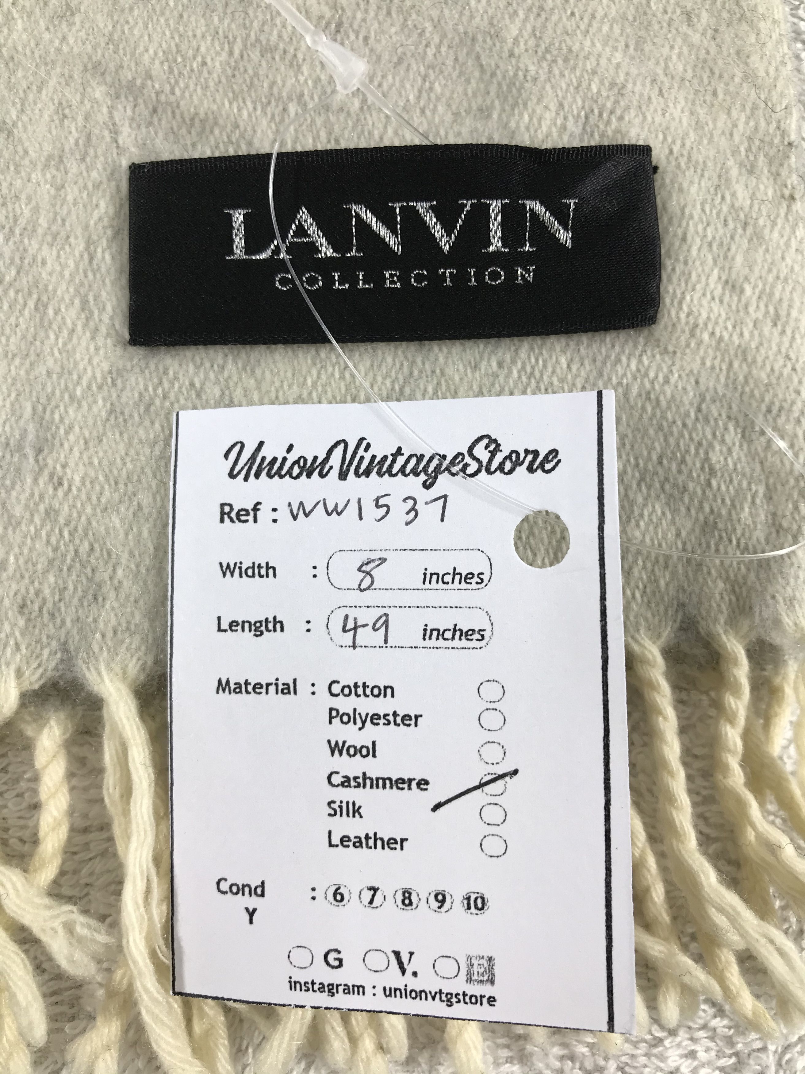 Lanvin × Vintage Lanvin Scarf / Muffler / Neckwear - WW1537 Size ONE SIZE - 4 Thumbnail