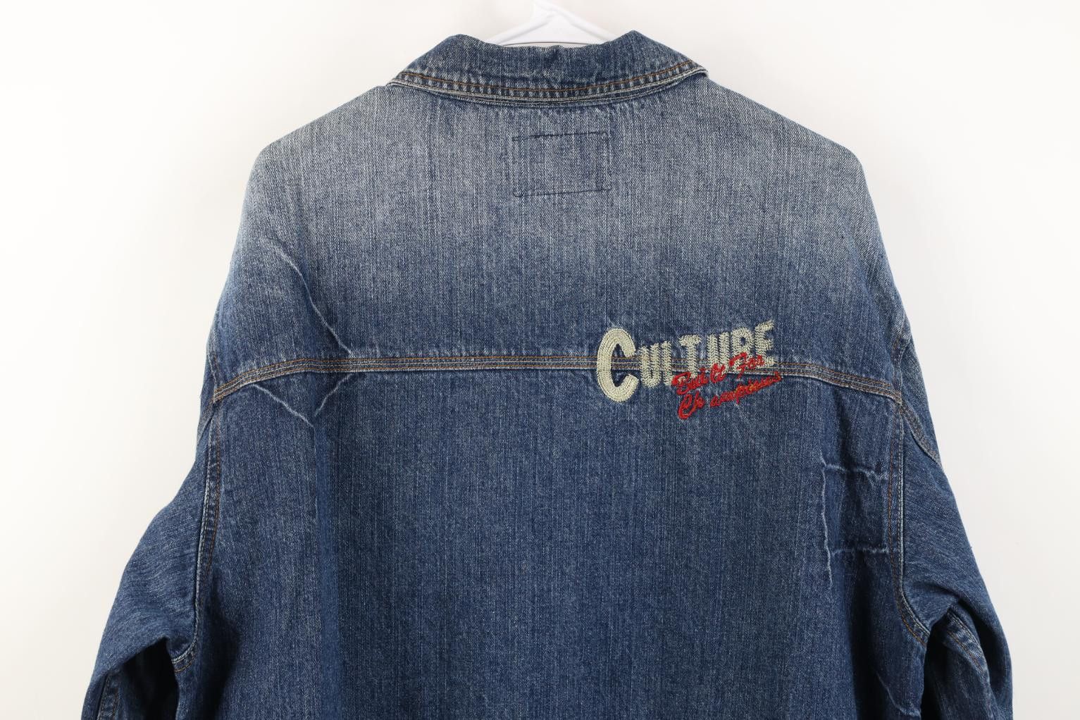 Vintage Vintage 90s Y2K Streetwear Denim Chore Trucker Jacket Size US XL / EU 56 / 4 - 17 Thumbnail