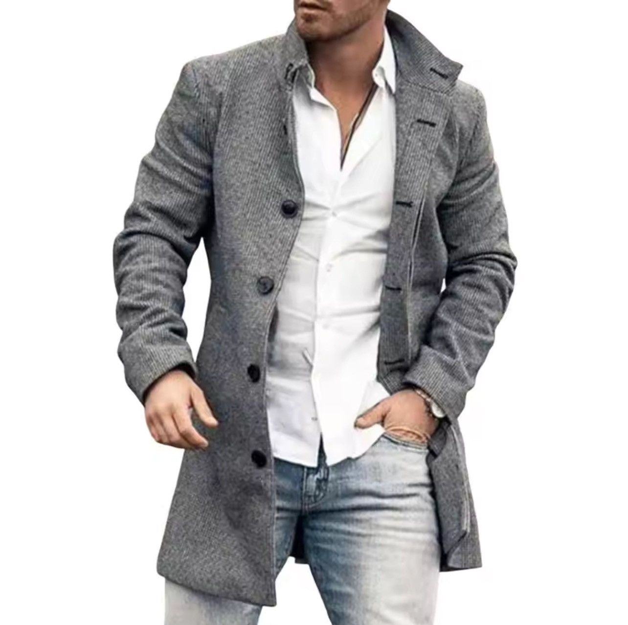 Japanese Brand Overcoat Styles Design Size US M / EU 48-50 / 2 - 1 Thumbnail