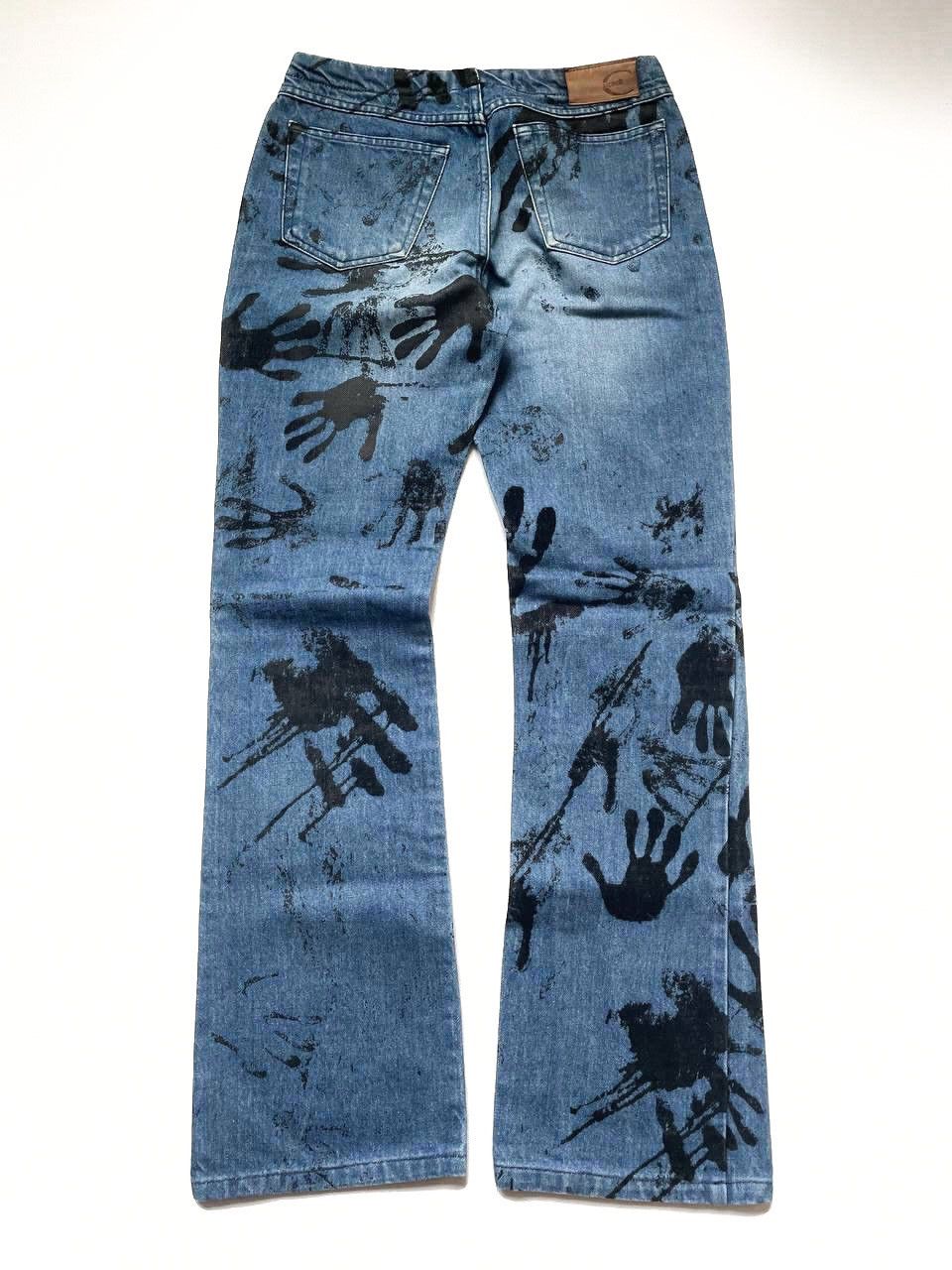 Just Cavalli Just Cavalli handprint painted print graphic denim pants Size 28" / US 6 / IT 42 - 3 Thumbnail