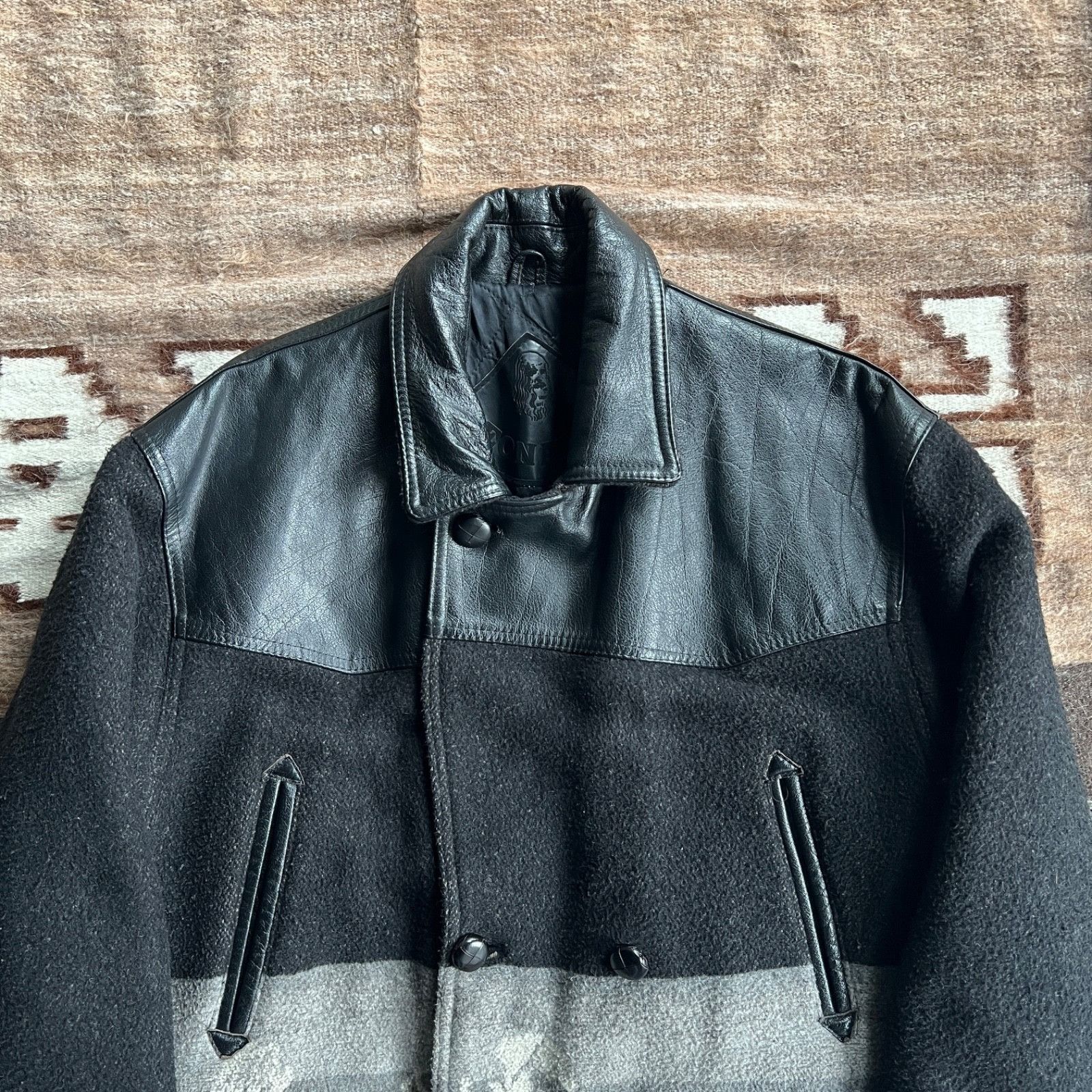 Leather Leonardo Leather Wool Blend Western Vintage Jacket 9574AC Size US L / EU 52-54 / 3 - 7 Thumbnail