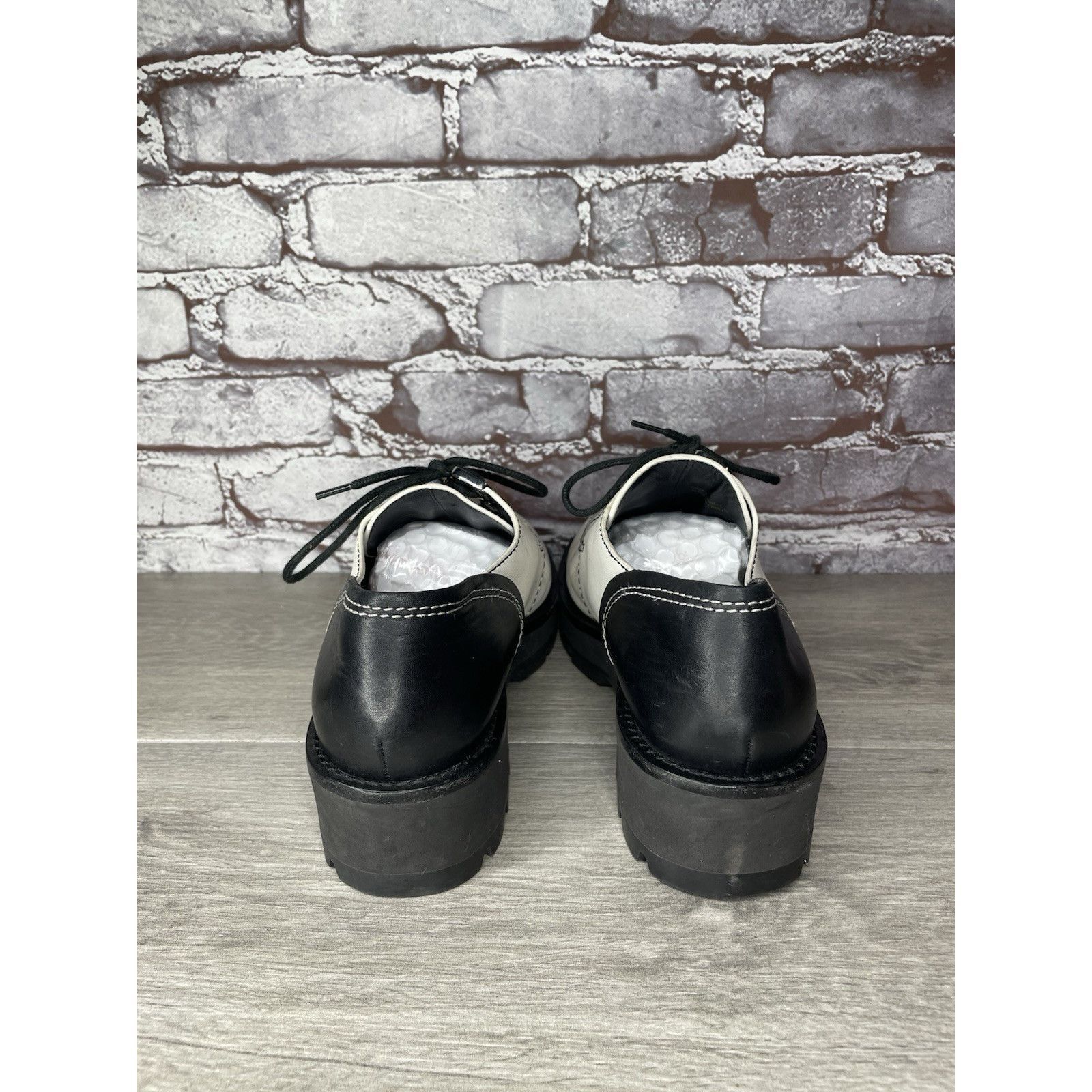 3.1 Phillip Lim 3.1 Phillip Lim White Leather Black Oxfords Lace Up Shoes Wo Size US 10.5 / IT 40.5 - 3 Thumbnail