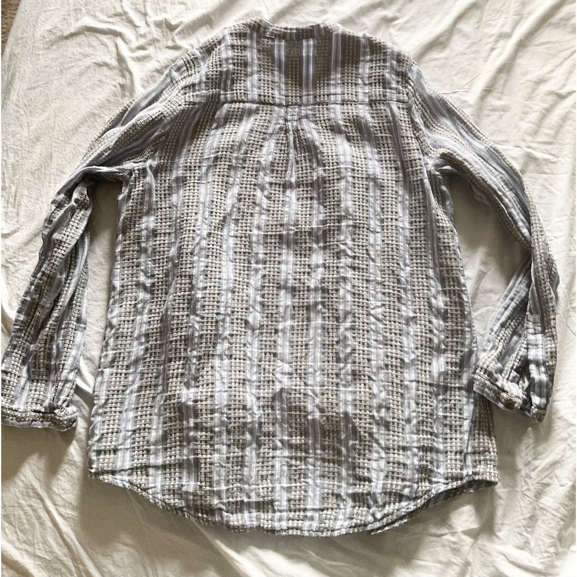 Zimmermann Zimmermann cotton linen blue black stripe waffles buttons sh Size M / US 6-8 / IT 42-44 - 2 Thumbnail