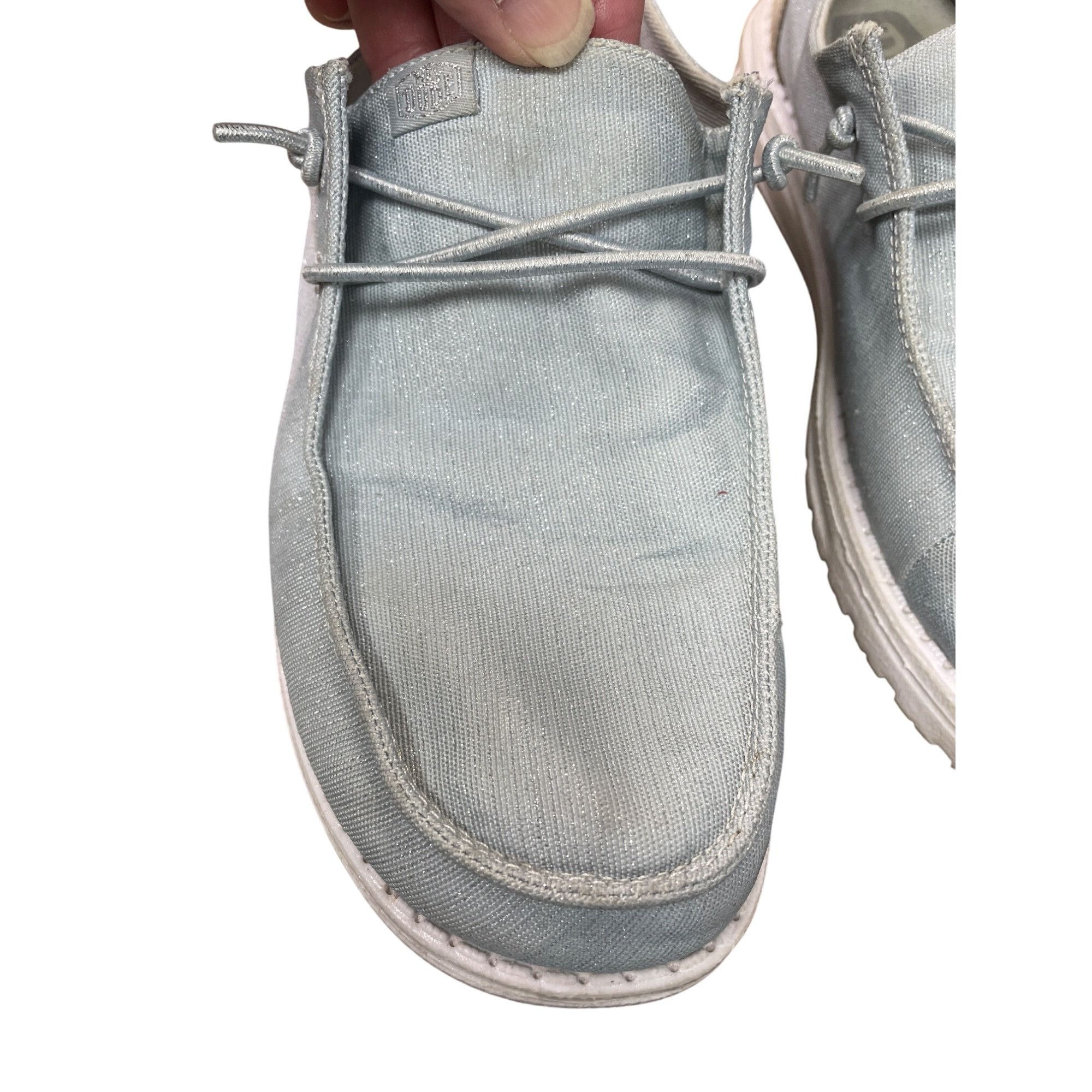 Other Hey Dude Wendy Glitter womans gray slip on Loafers shoes sz Size US 9 / IT 39 - 15 Thumbnail
