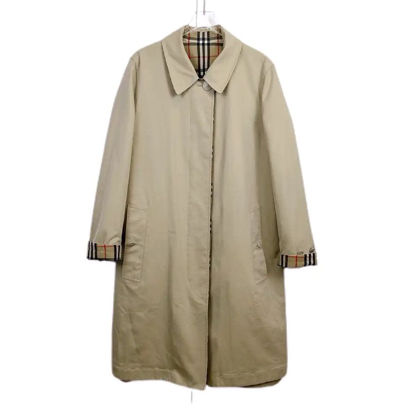 Burberry Khaki Cotton Mid-Length Trench Coat