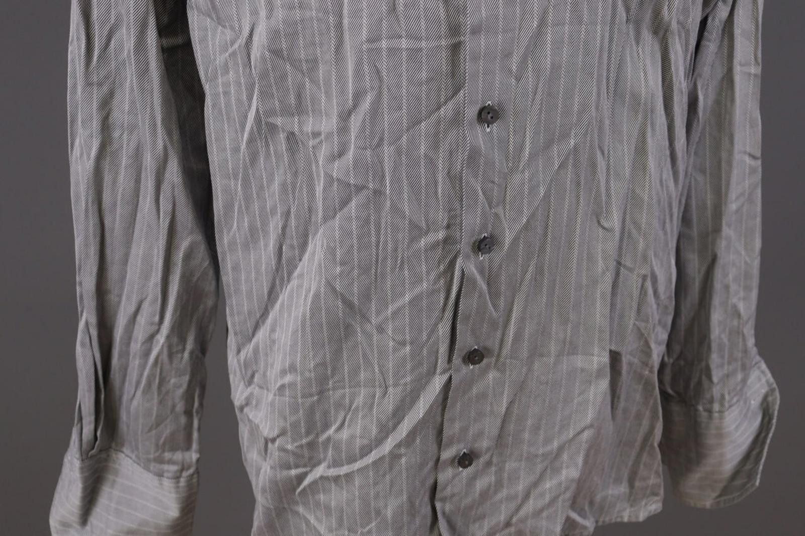 Eton Vintage Eton Gray Striped Long Sleeve Button Down Shirt Size US M / EU 48-50 / 2 - 8 Thumbnail