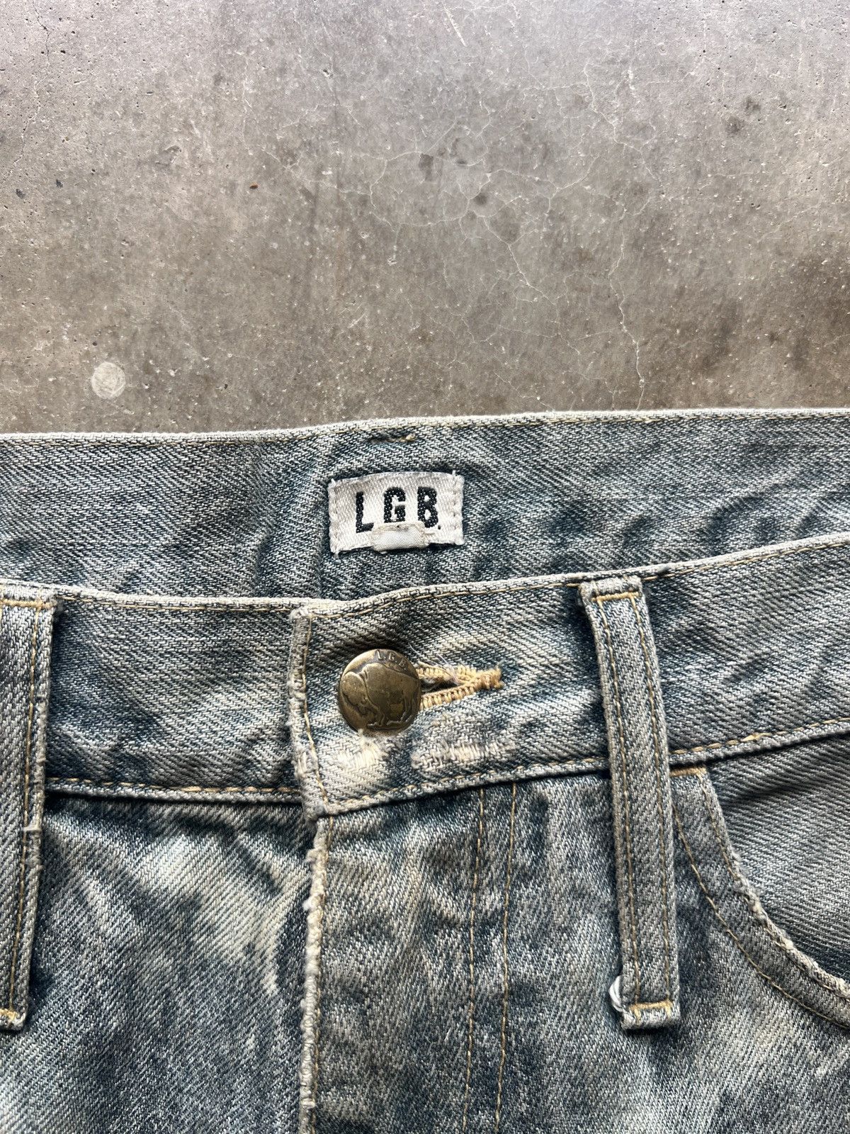 Le Grande Bleu (L.G.B.) SOLD LGB Crazy Wolf Skull Bootcut Denim Size US 30 / EU 46 - 7 Thumbnail