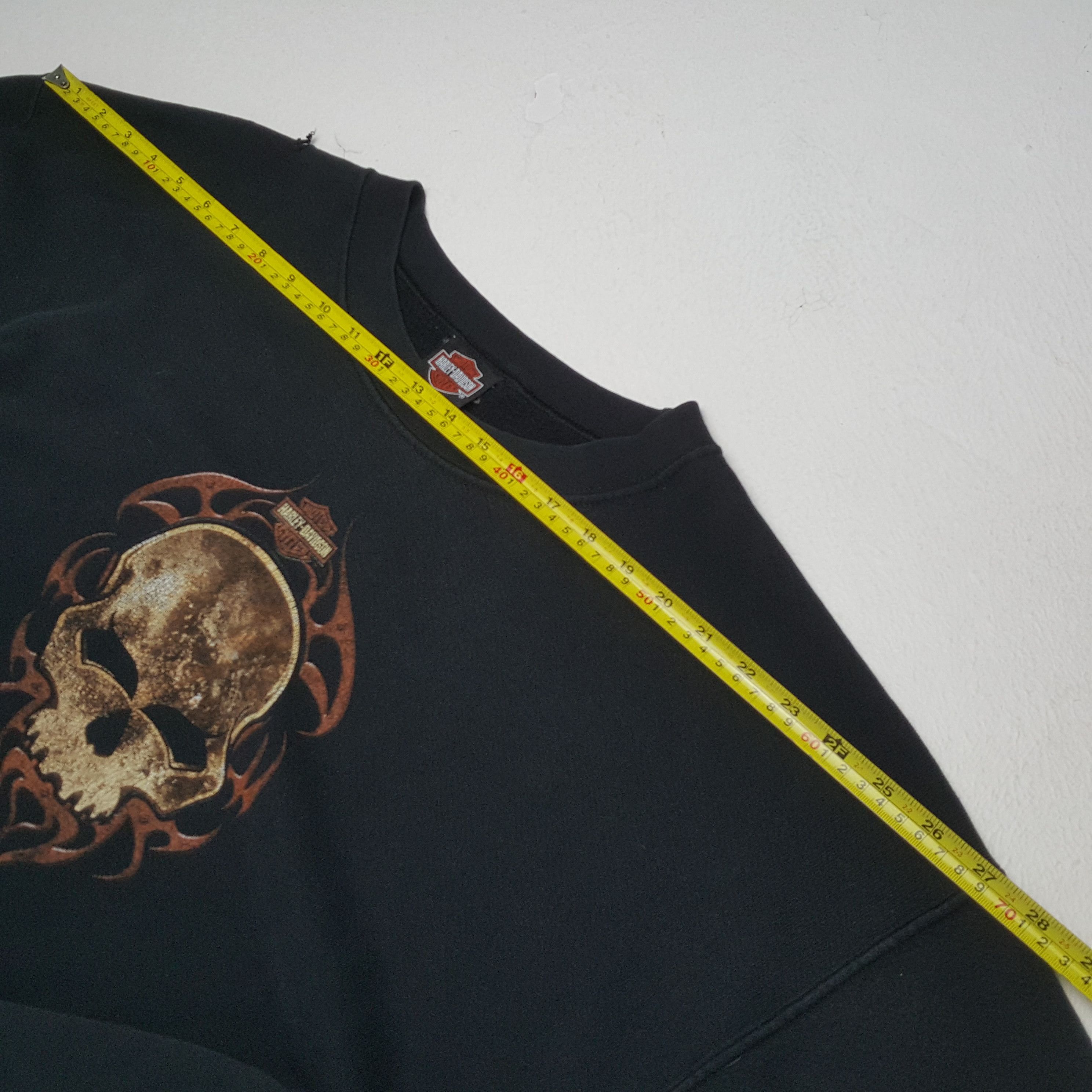 Harley Davidson × Vintage HARLEY DAVIDSON Motorcycle Brand Skulls Design Sweatshirt Size US XL / EU 56 / 4 - 5 Thumbnail