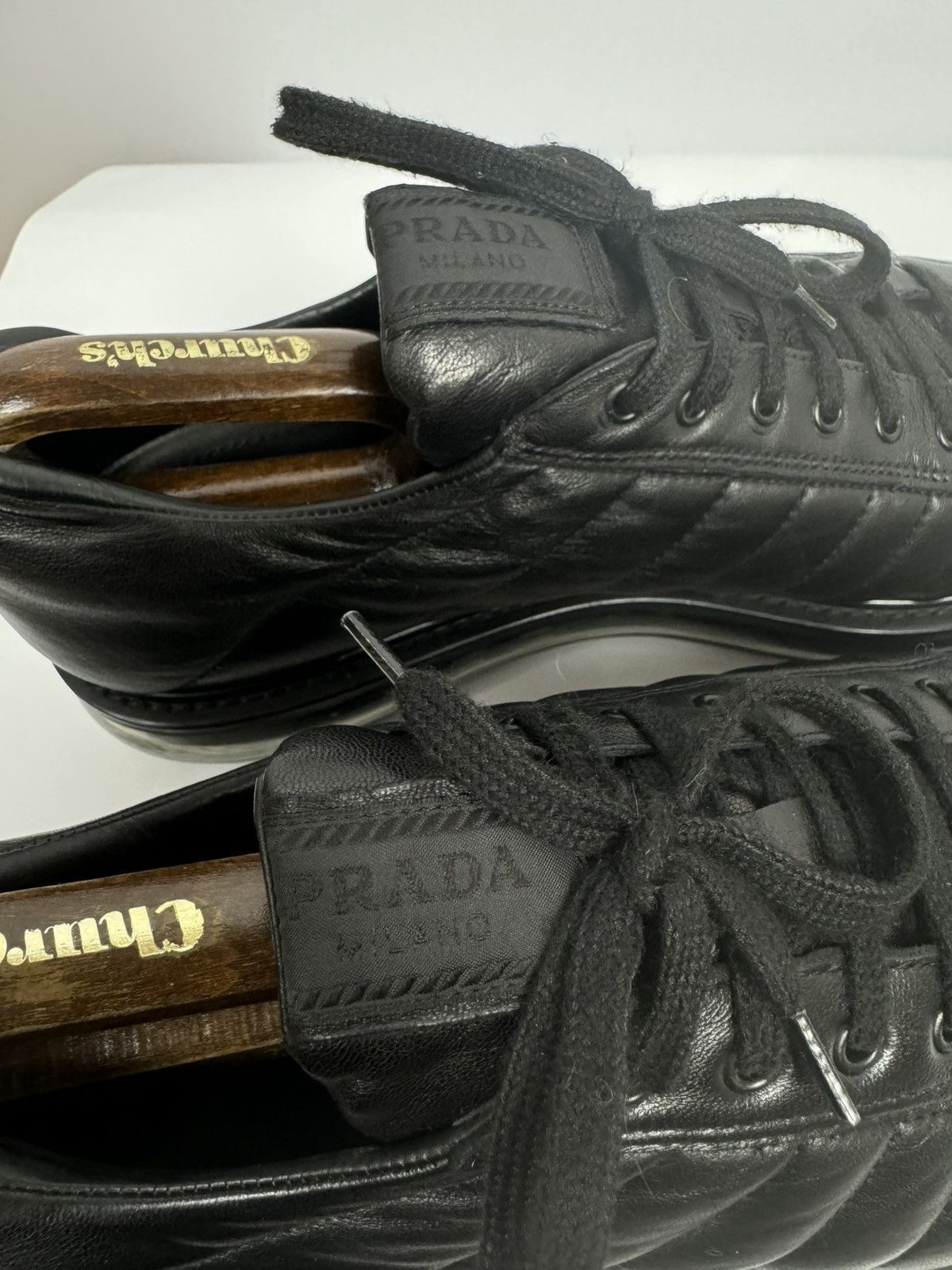 Japanese Brand × Prada Prada Snickers Leather Air-Soled Size US 12 / EU 45 - 10 Thumbnail