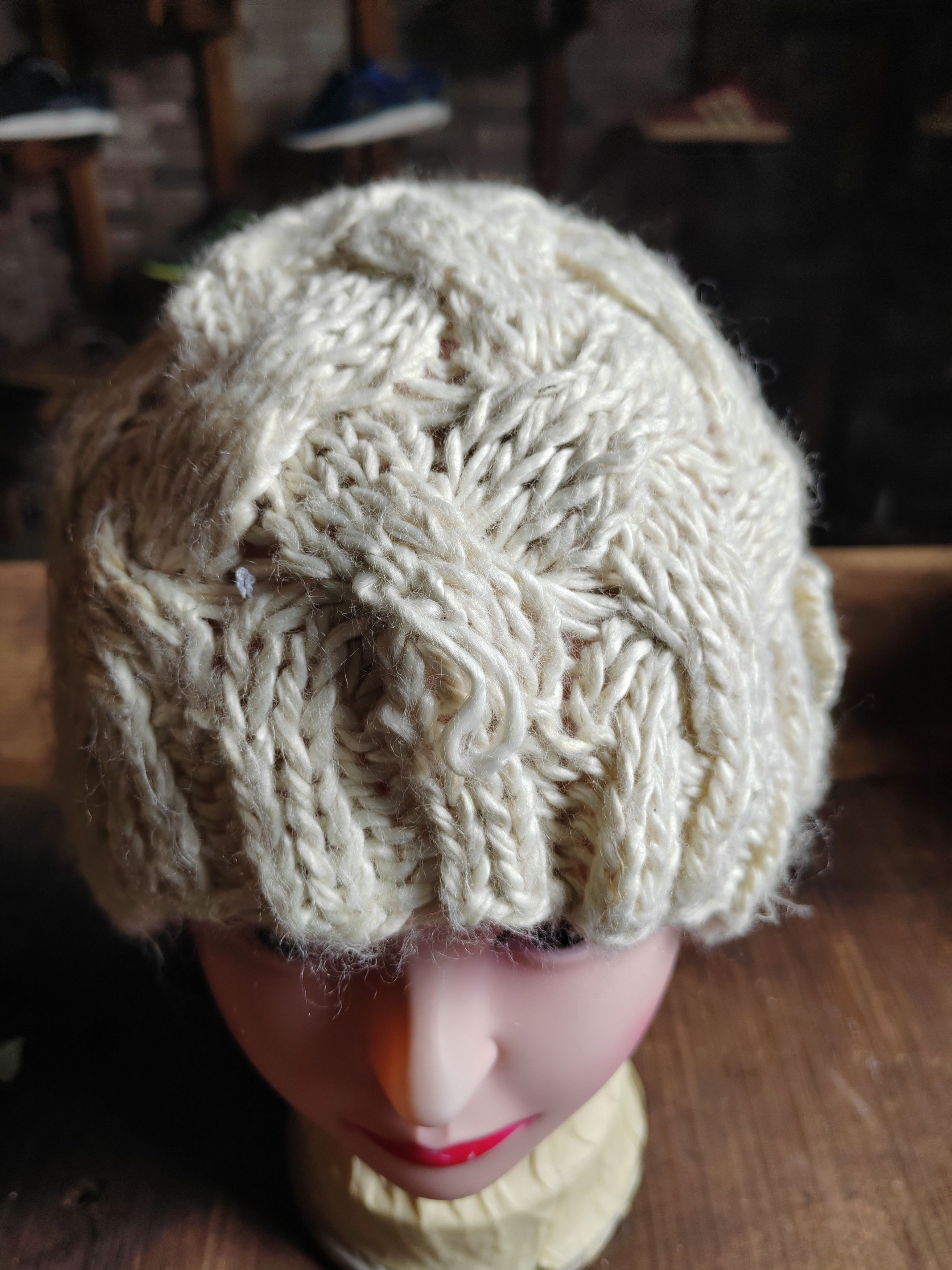 Japanese Brand Vintage Crochet Knitted handmade Beanie Snowcap Size ONE SIZE - 2 Thumbnail