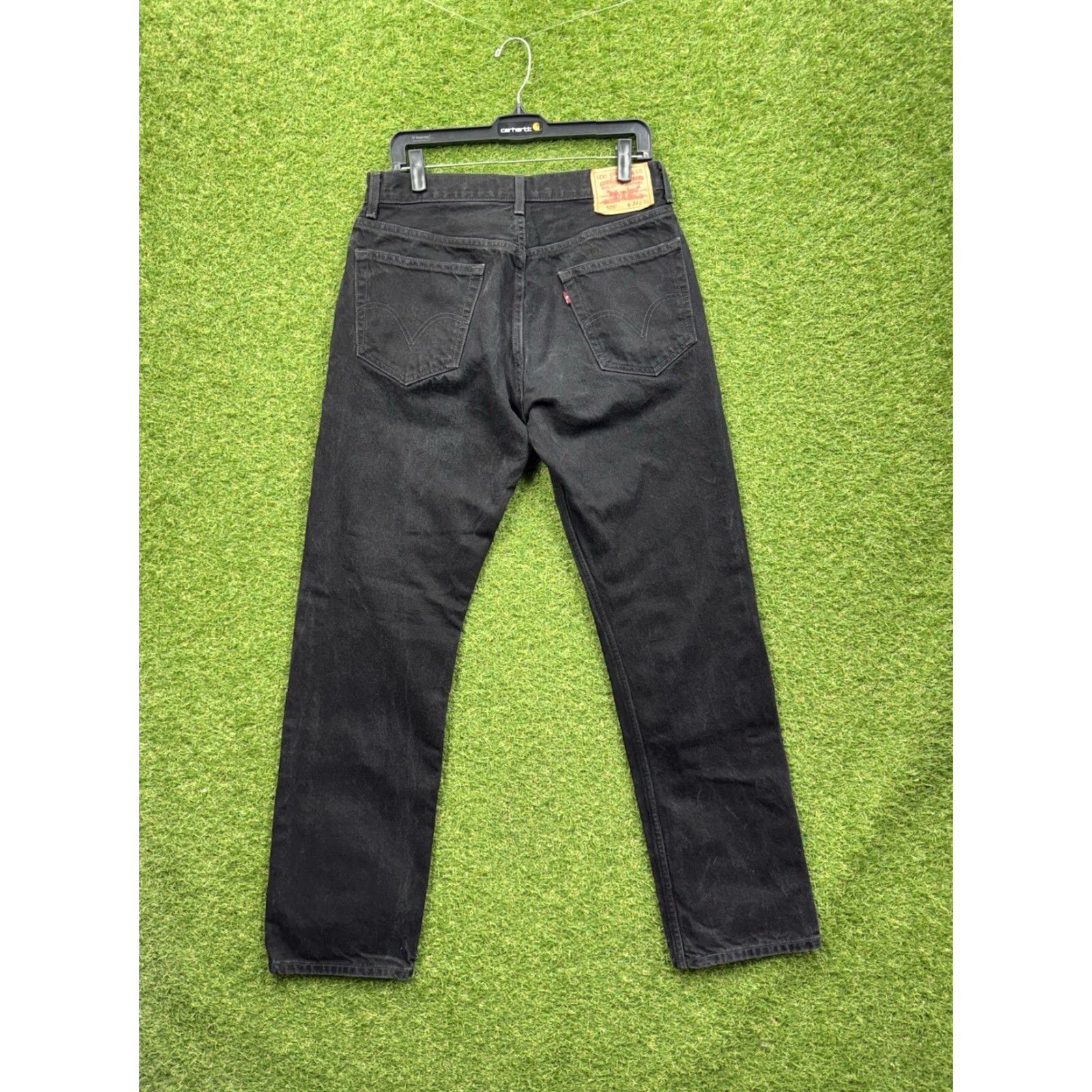 Levi's VINTAGE Levi's 505 Jeans Mens 34x34 Black Denim Regular Fit Straight USA Made Y2K Size US 34 / EU 50 - 2 Thumbnail