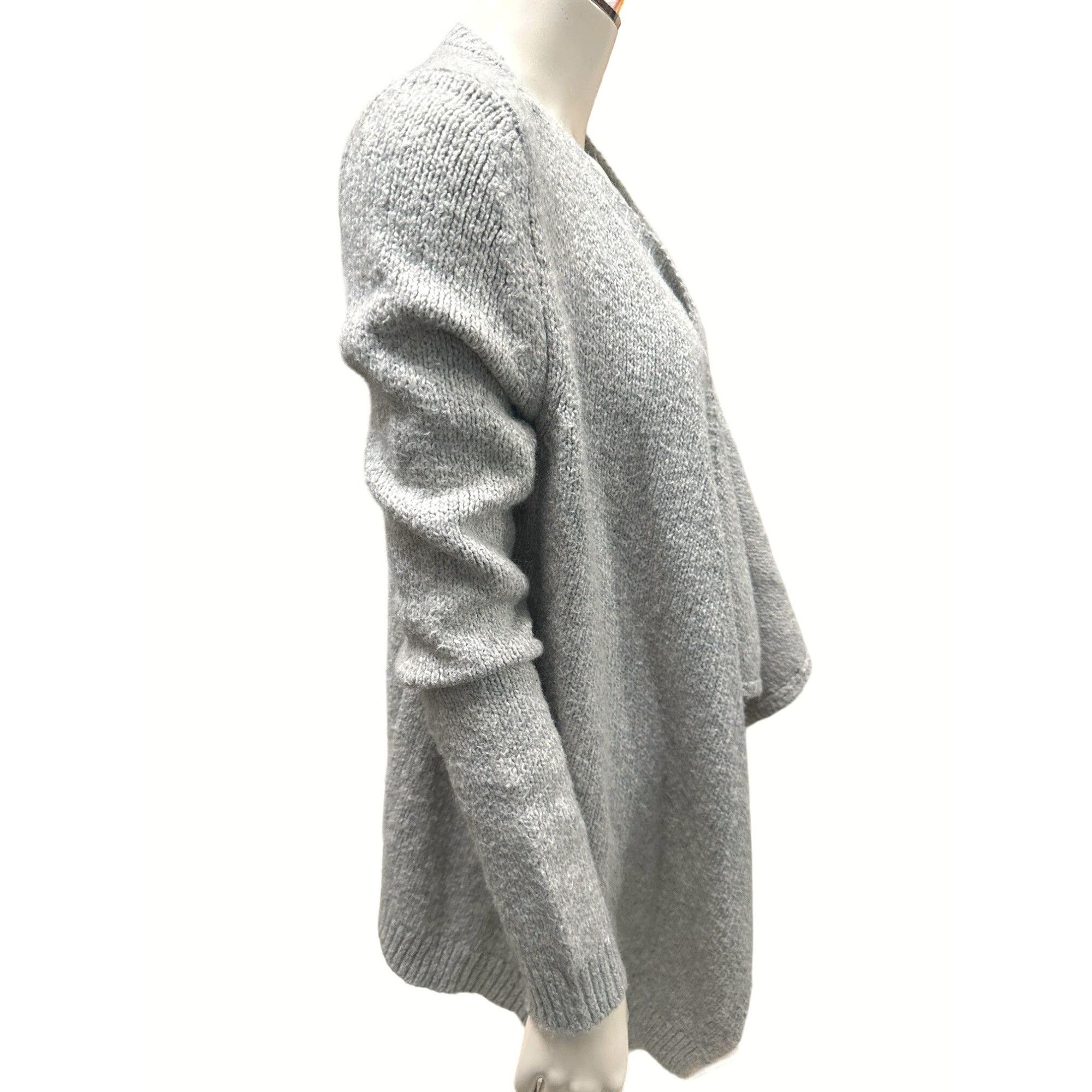 Abercrombie & Fitch Abercrombie Kids Size 15 Gray Girl Draped Waterfall Cardigan Size L / US 10 / IT 46 - 4 Thumbnail