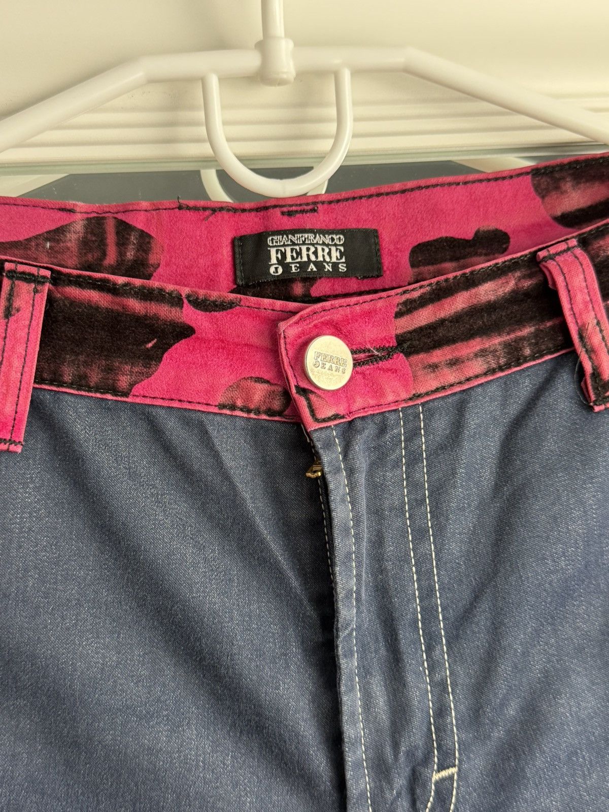 Gianfranco Ferre Archive Gianfranco Ferre Pants 1979 Flared Camo Leo Print Size 32" / US 10 / IT 46 - 8 Thumbnail