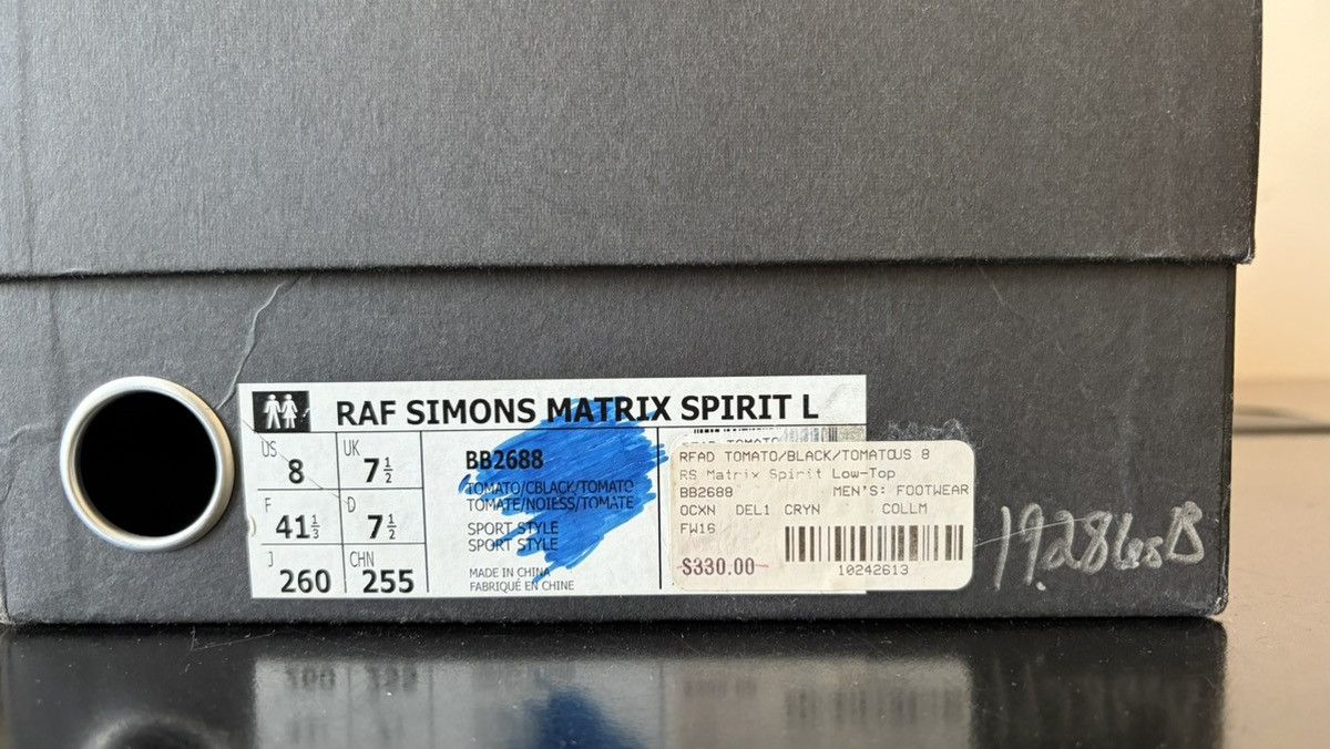 Adidas × Raf Simons Raf Simons x Adidas Matrix Spirit Low – Red Tomato – Size 8 Size US 8 / EU 41 - 8 Thumbnail
