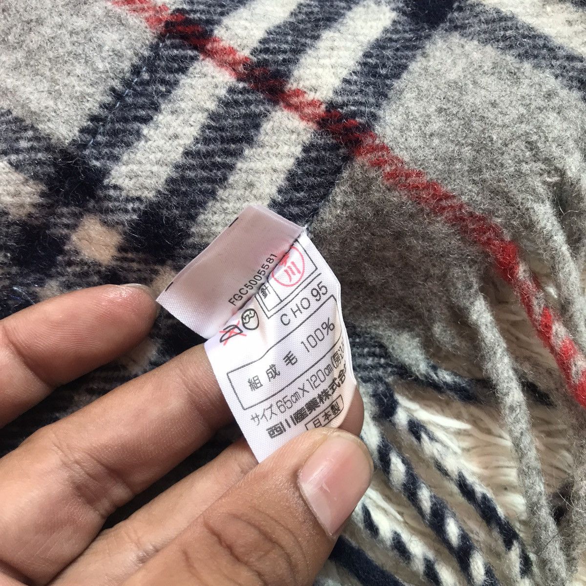Burberry × Vintage ‼️VINTAGE BURBERRY WOOL SCARF BIG LOGO NOVACHECK‼️ Size ONE SIZE - 6 Thumbnail