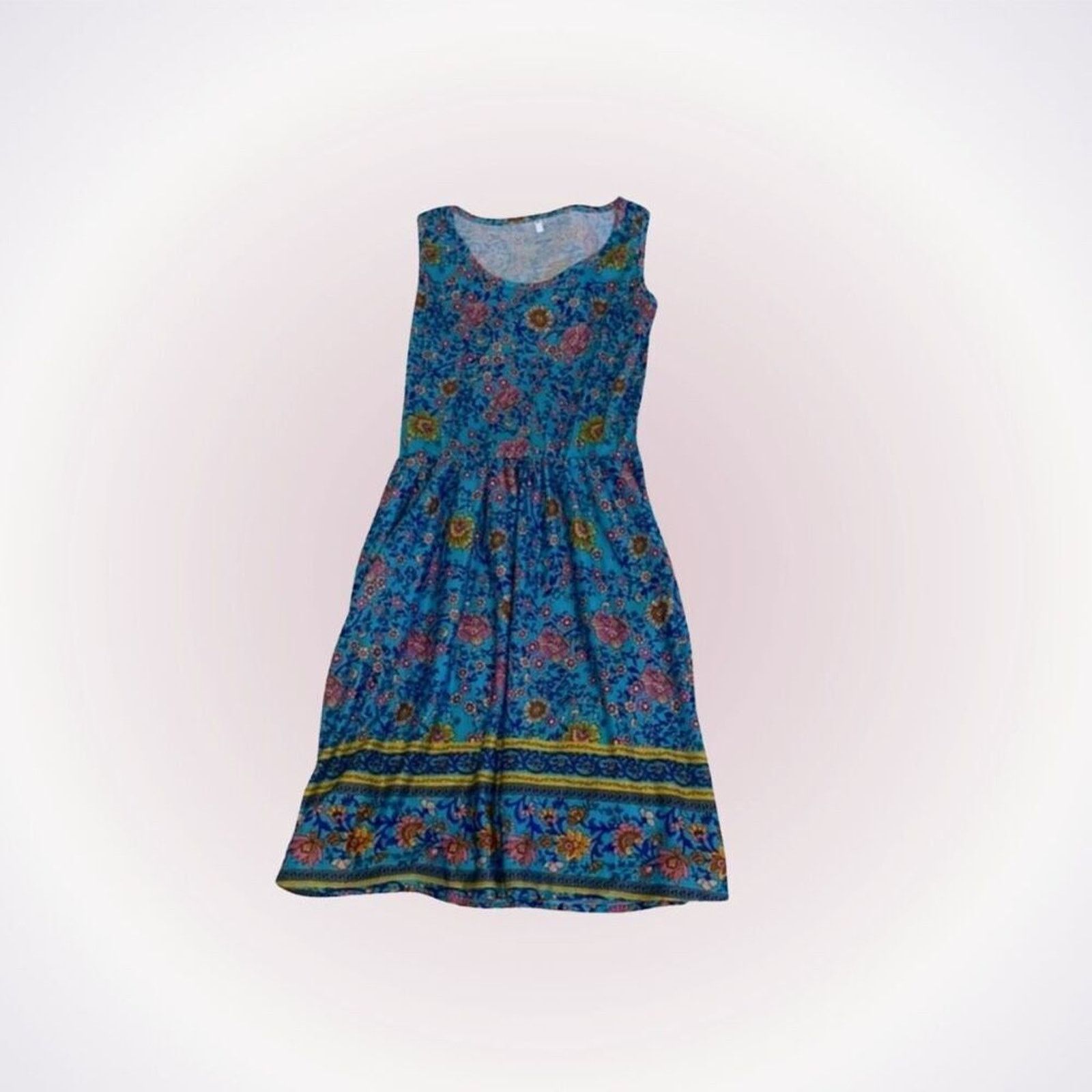 Other Blue Floral Sleeveless SummeDress | Sz M Size M / US 6-8 / IT 42-44 - 1 Thumbnail