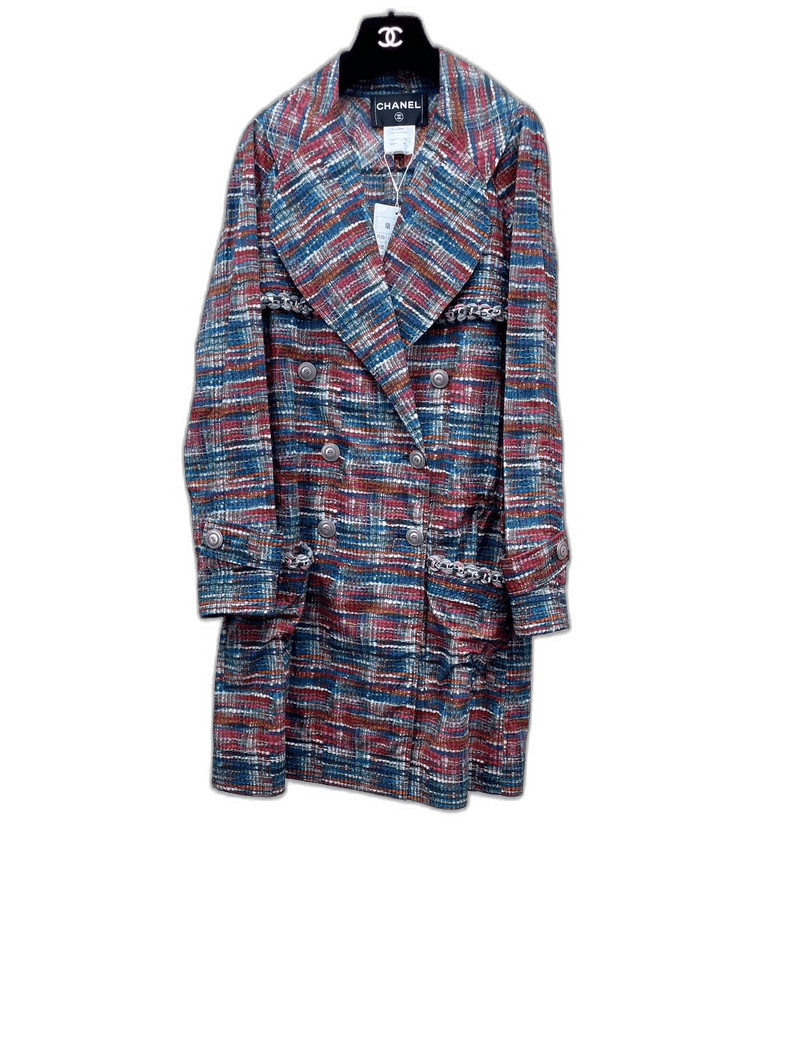 Chanel Colorful Double-Breasted Eco-Friendly Trench Coat Size US L / EU 52-54 / 3 - 1 Thumbnail