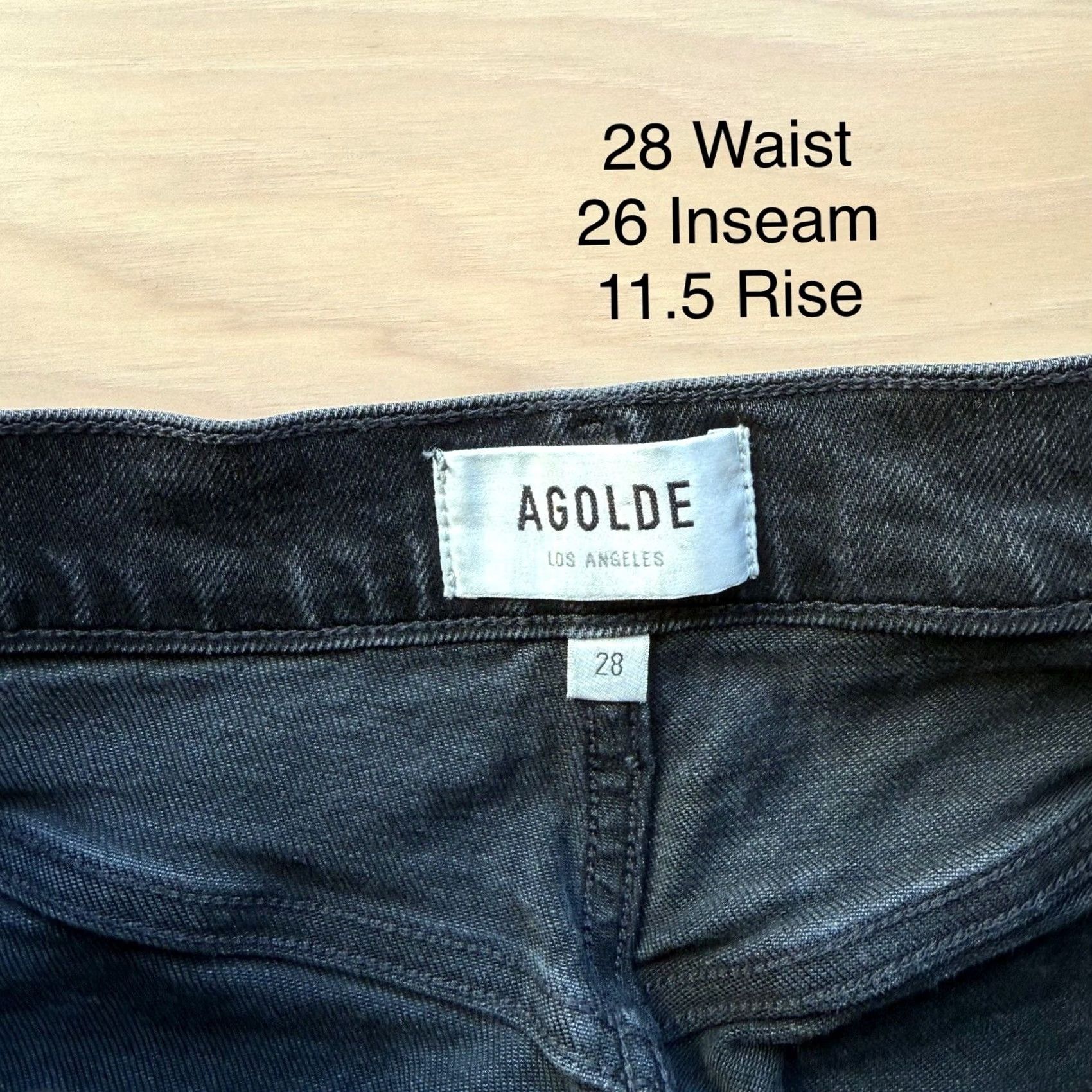 Agolde AGOLDE Riley Crop Jeans Women's 28 Black High Rise Glam Boho Party New York Jeans Best Seller Women 28 Black High Rise Crop Jeans Size 28" / US 6 / IT 42 - 5 Thumbnail