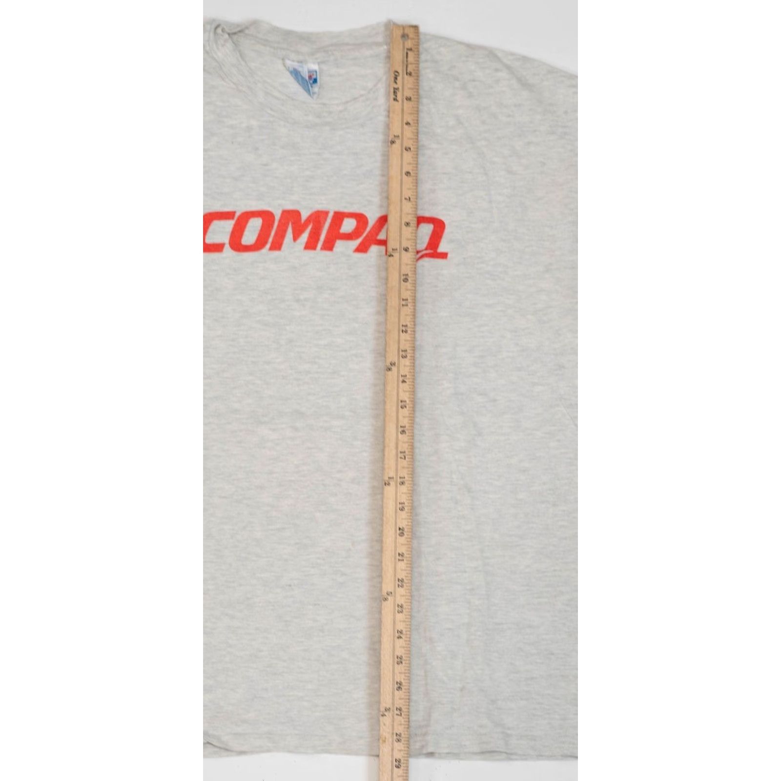 Hanes VINTAGE Hanes Shirt Mens XL 90s Compaq Computers Logo Gray Vintage 1990s Tech Internet Geek Nerd Retro USA Short Sleeve Crew Neck Cotton Blend Size US XL / EU 56 / 4 - 7 Thumbnail