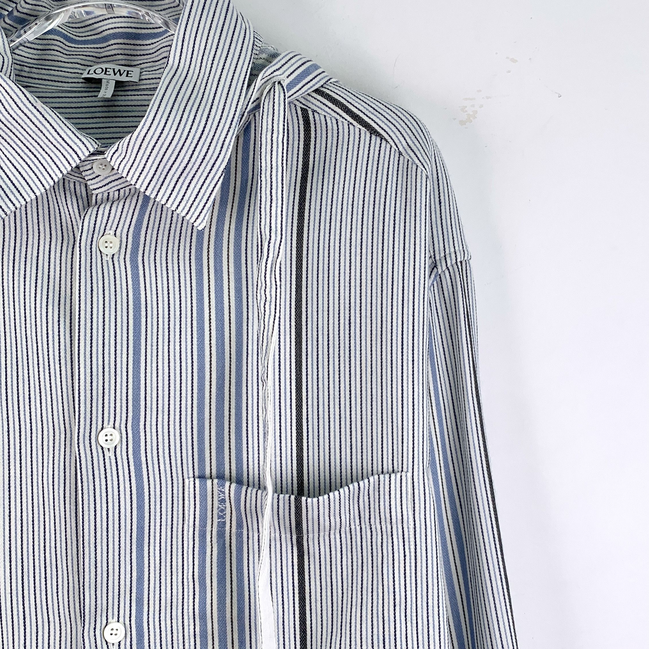 Loewe Loewe Striped Wool Hooded Shirt (M) Size US M / EU 48-50 / 2 - 5 Thumbnail