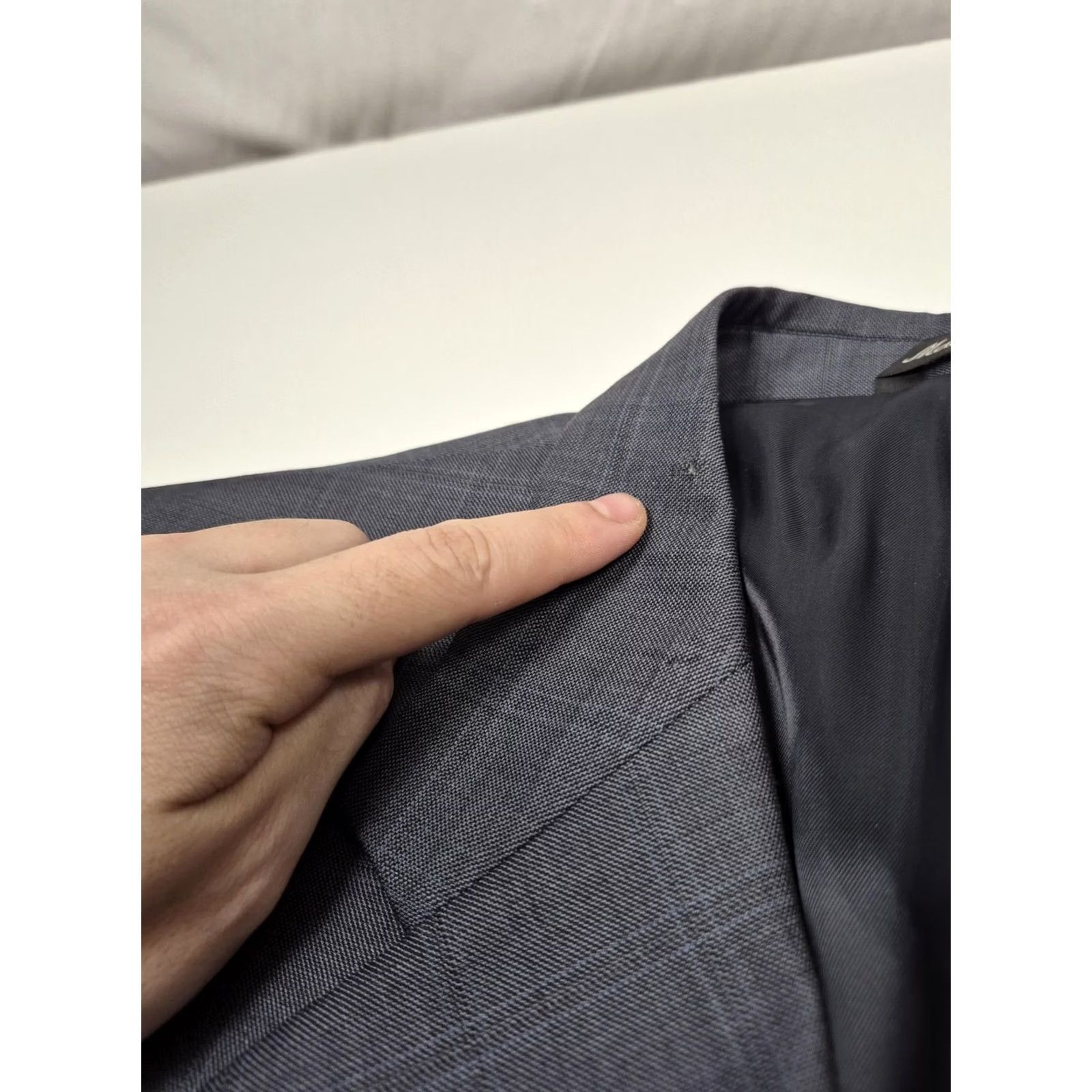 Vintage Zanieri Suit Mens 44 Long Gray Wool Super 110s Cerruti 38x37 Italy NWT FLAW Size 44R - 3 Thumbnail