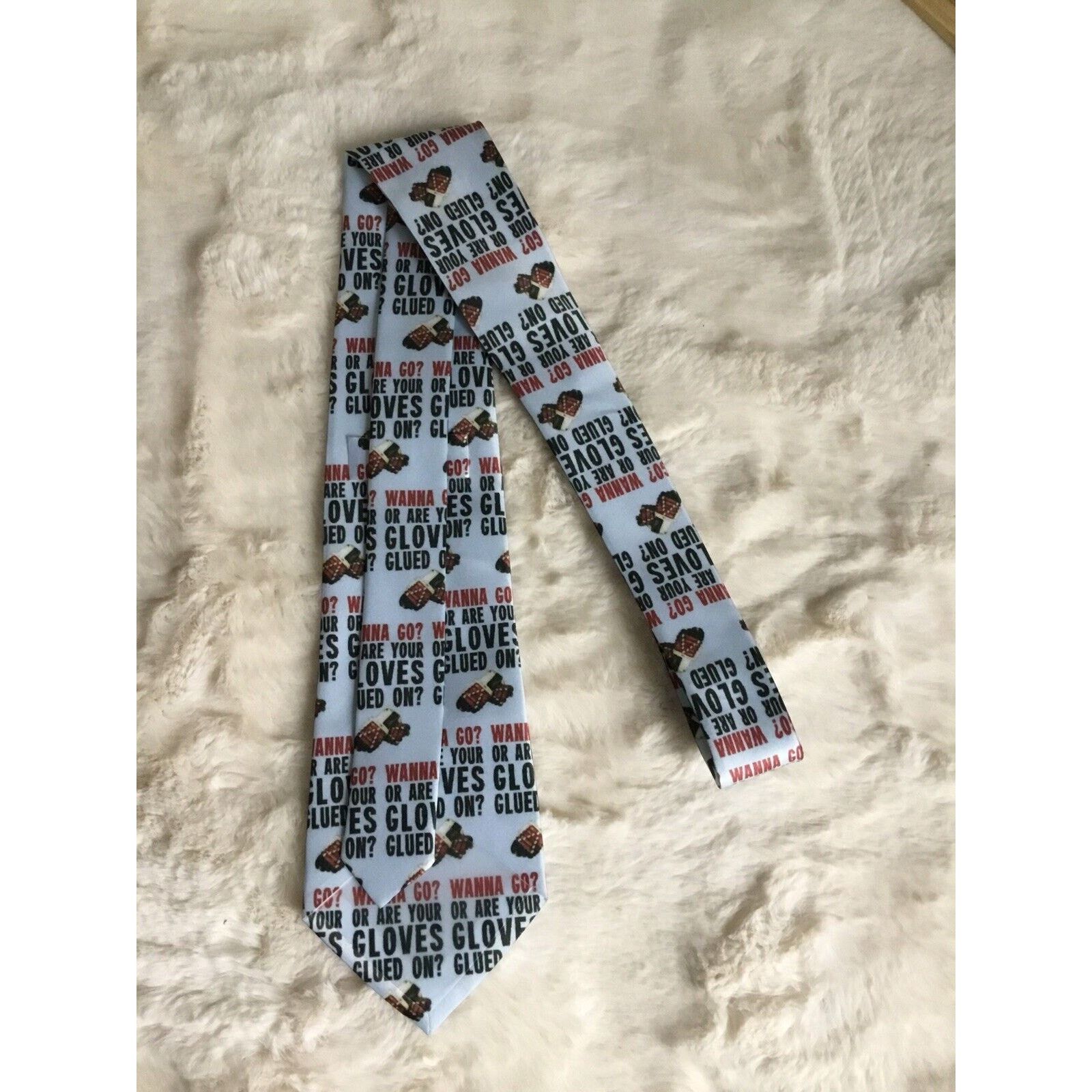 & Other Stories Tie Boxing Fighting MMA Wanna Go Or Are Your Gloves Glued On Size ONE SIZE - 8 Thumbnail