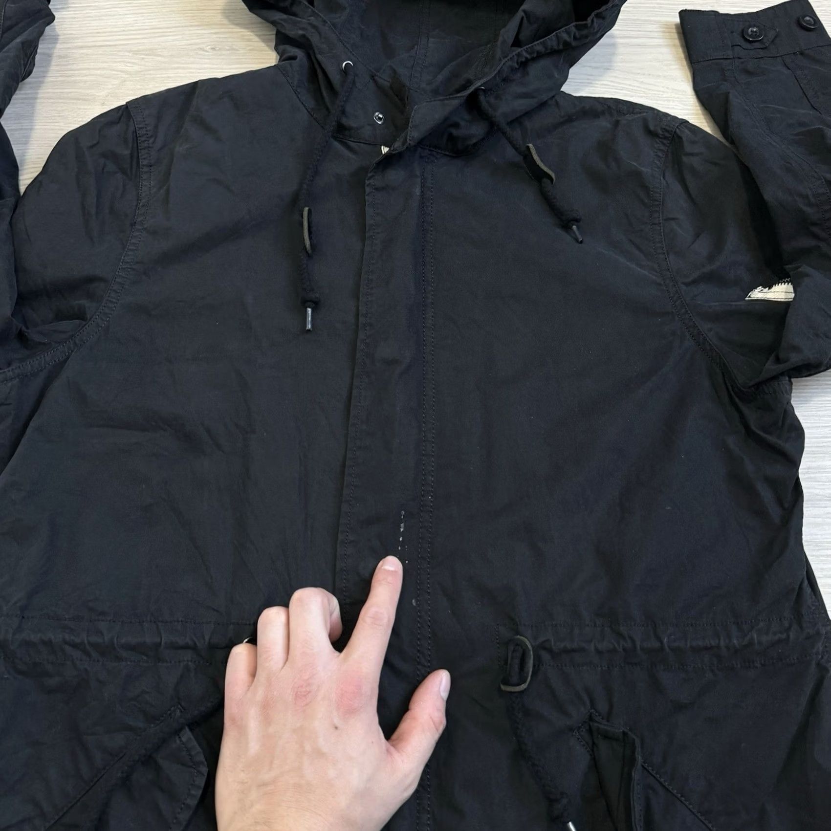 Vintage VINTAGE Alpha Industries Inc Diplomat Fishtail Parka Hooded Zip Women L Black Camo Parka Womens刘 Size L / US 10 / IT 46 - 7 Thumbnail