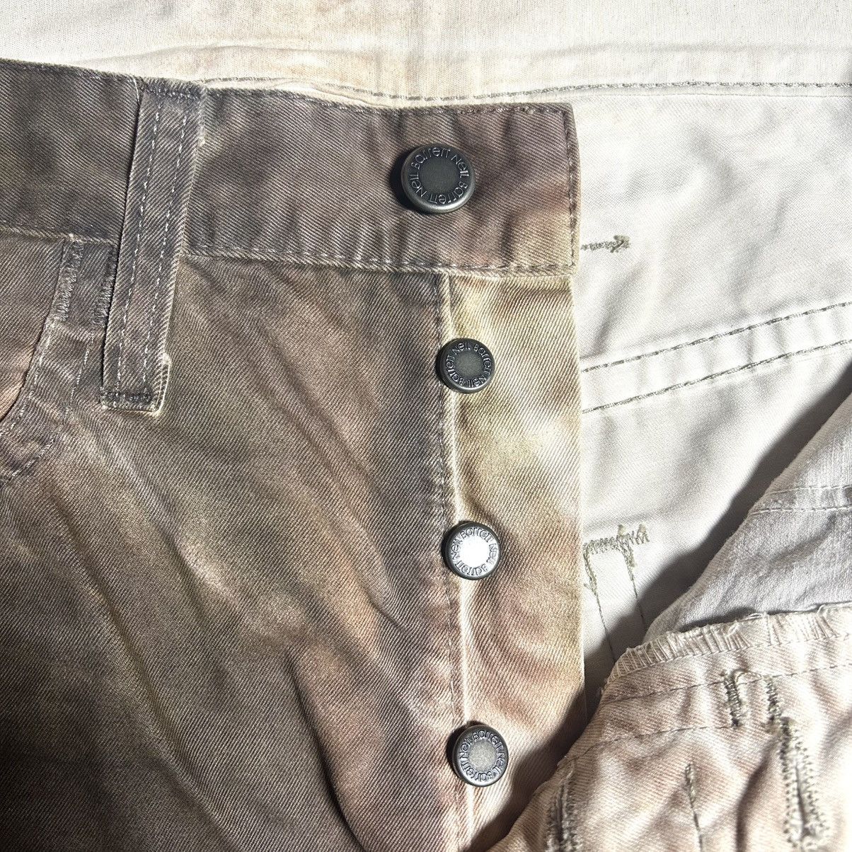 Neil Barrett Vintage Rare Neil Barrett Brown Coated Pants Size US 31 - 15 Thumbnail