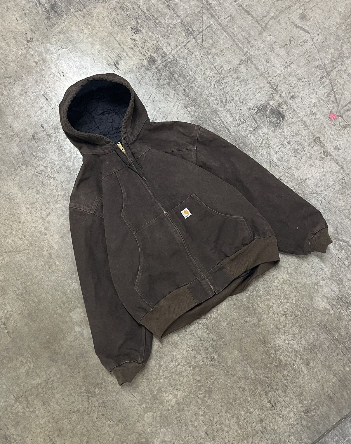 Carhartt × Vintage Carhartt mocha brown hooded Sherpa lined vintage jacket hype Size US XXL / EU 58 / 5 - 1 Thumbnail
