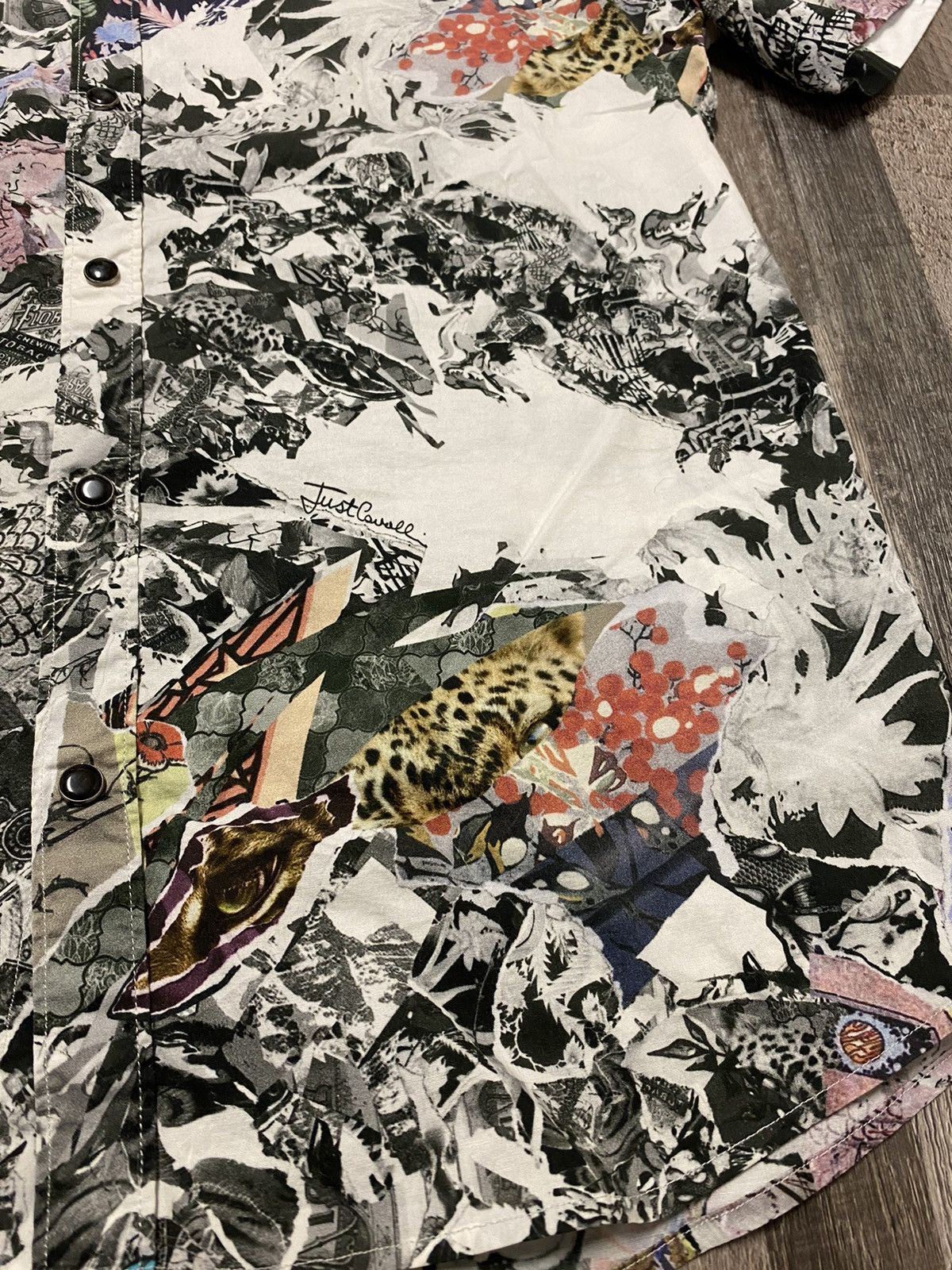 Just Cavalli Just Cavalli Button Up Short Sleeve Shirt All Over Print Size US M / EU 48-50 / 2 - 4 Thumbnail
