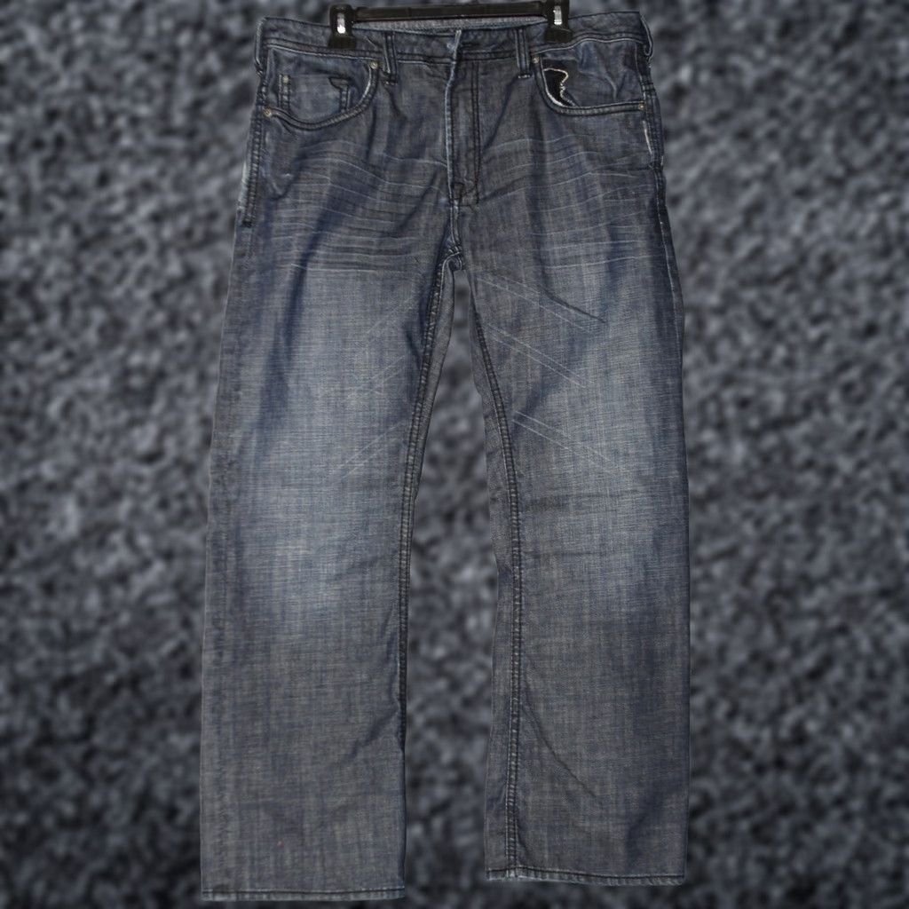 Buffalo David Bitton Buffalo David Bitton Driven Jeans Mens 36 Blue Distressed Denim W36 L30.5 Size US 36 / EU 52 - 1 Thumbnail
