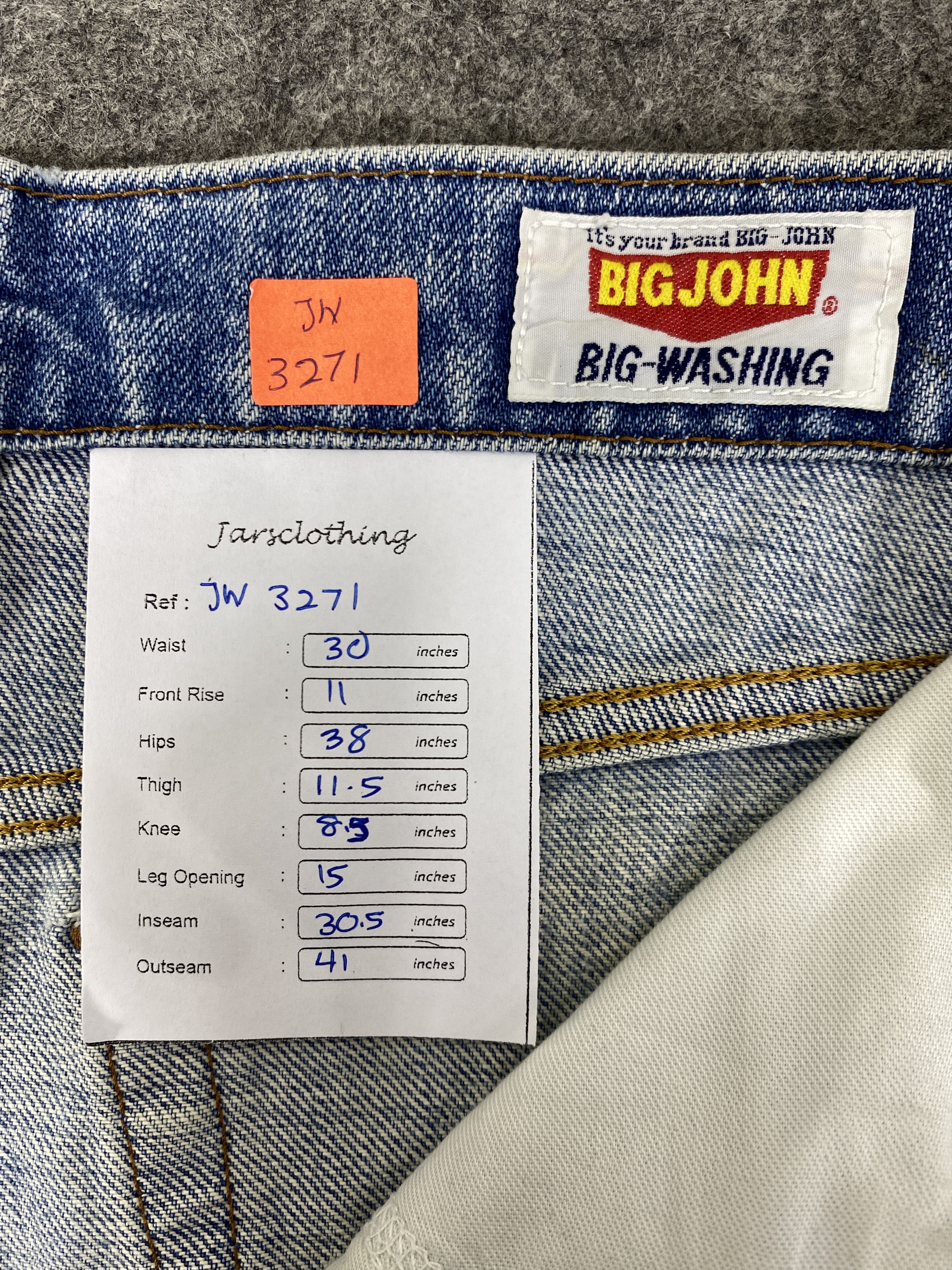 Faded Blue Vintage Big John Jeans 30x30.5 - JN3271