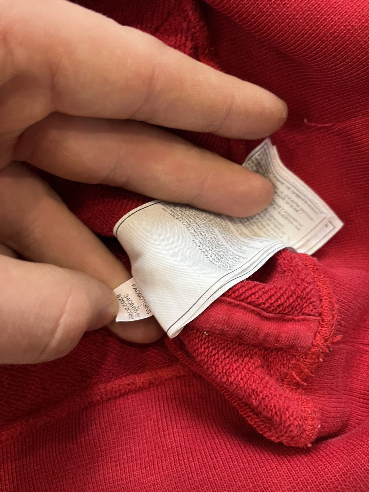 Nike × Vintage Vintage Nike Sportswear Hoodie red blank logo sweatshirt Size US L / EU 52-54 / 3 - 18 Thumbnail