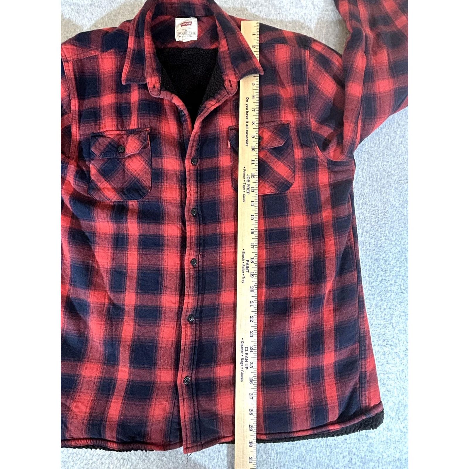 Levi's VINTAGE Levis Jacket Mens XL Buffalo Plaid Flannel Sherpa Lined Shacket Workwear Size US XL / EU 56 / 4 - 6 Thumbnail