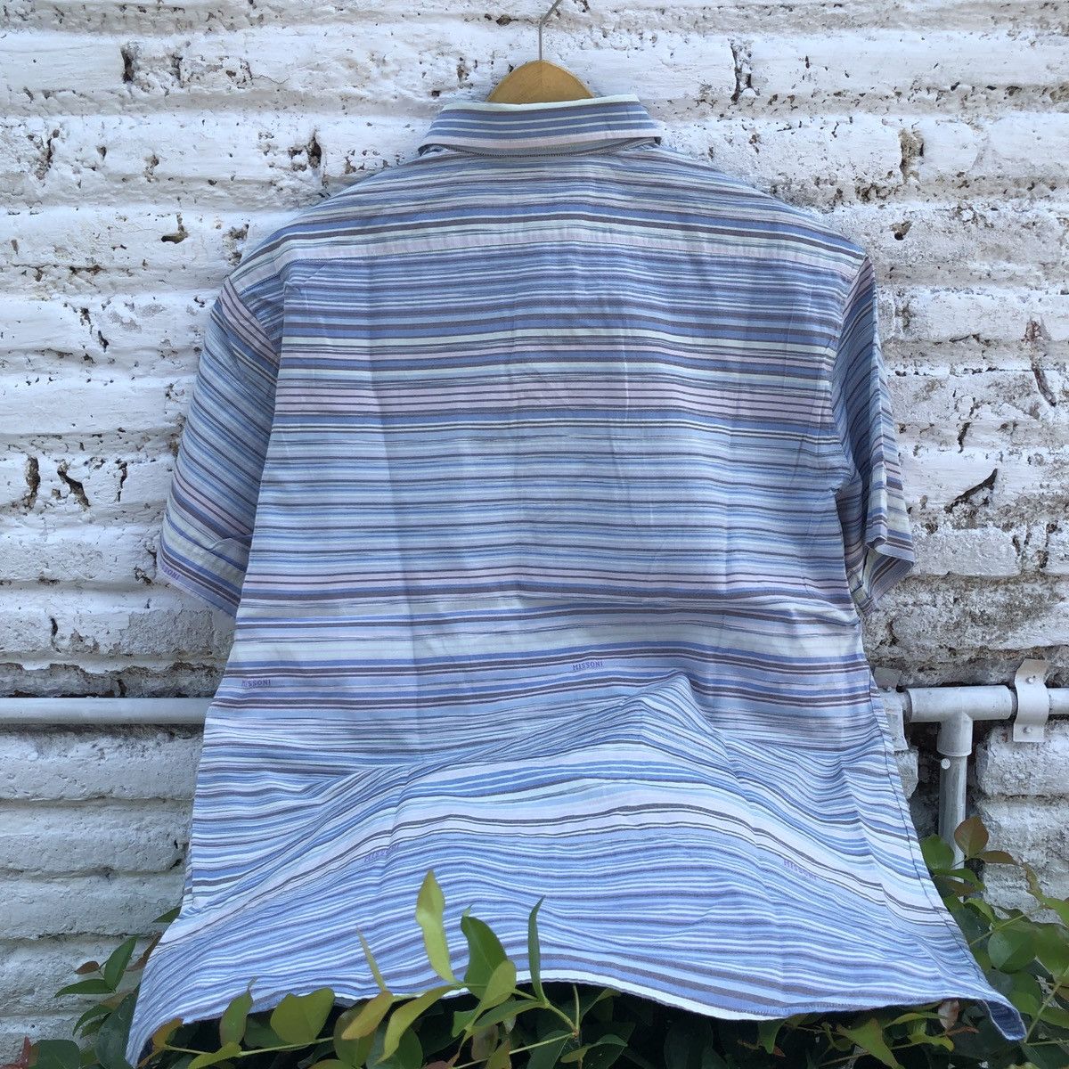 Missoni × Vintage MISSONI STRIPE LITTLE PATERN SHIRT Size US L / EU 52-54 / 3 - 7 Thumbnail