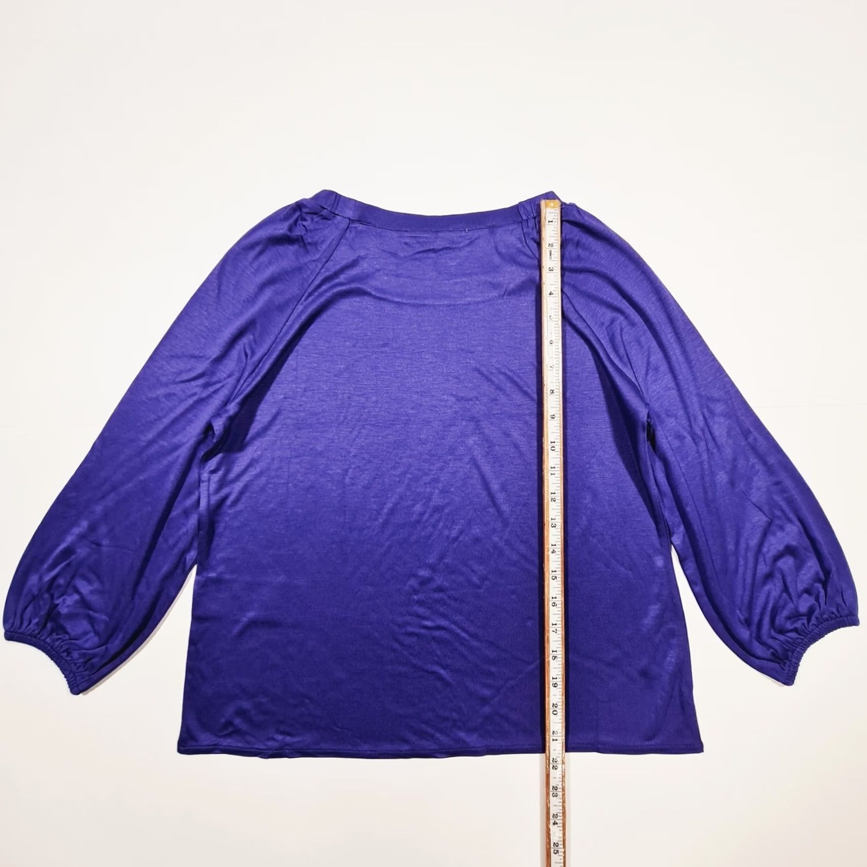 CO Betty & Co Womens Purple Long Sleeves Tee Shirt Blouse Top 10 UK Stretch Casual Boat Neck Size L / US 10 / IT 46 - 5 Thumbnail