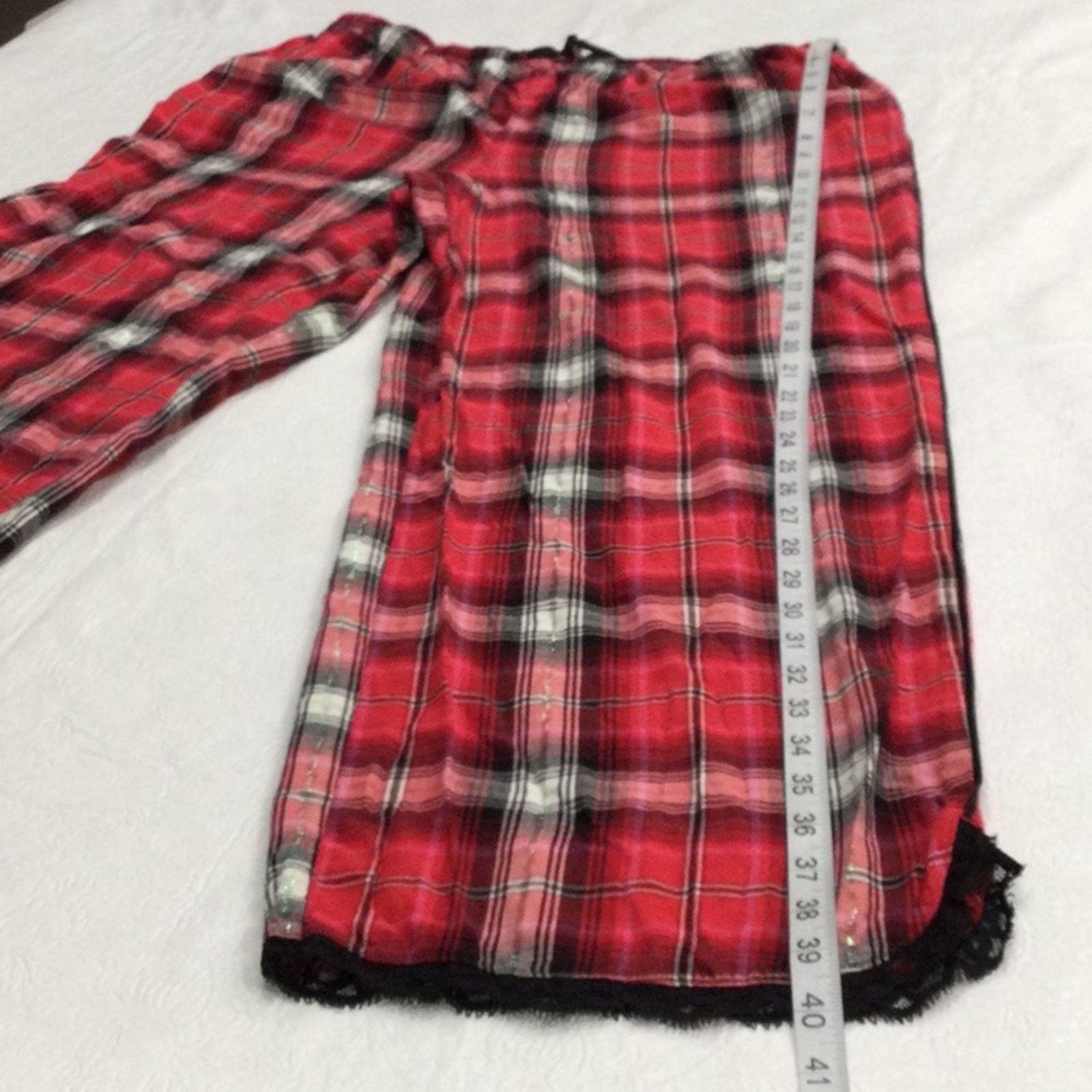 Victoria's Secret Victoria's Secret Plaid Elastic Waist Pocket Pajama Pant L Size 32" / US 10 / IT 46 - 13 Thumbnail