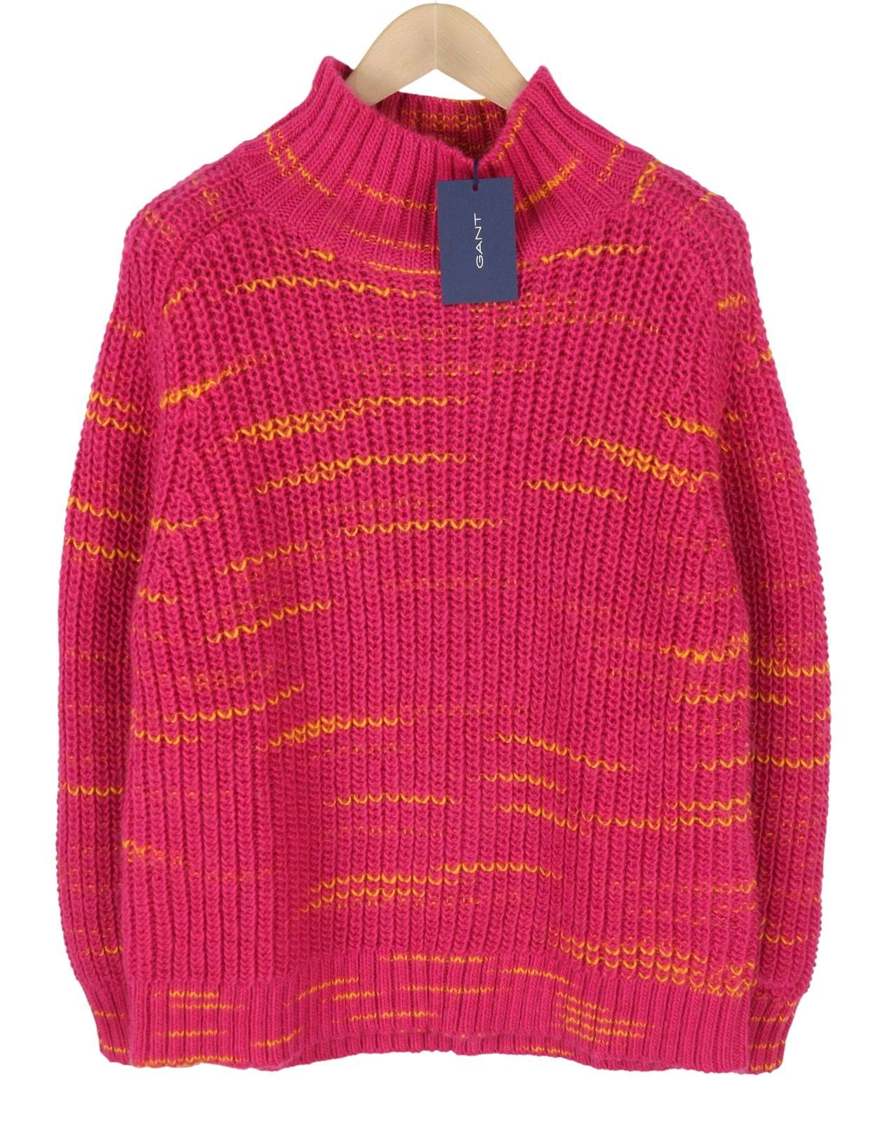Gant MULTI COLOR TURTLENECK M Peacock Pink Wool Jumper 87230 Size M / US 6-8 / IT 42-44 - 2 Thumbnail