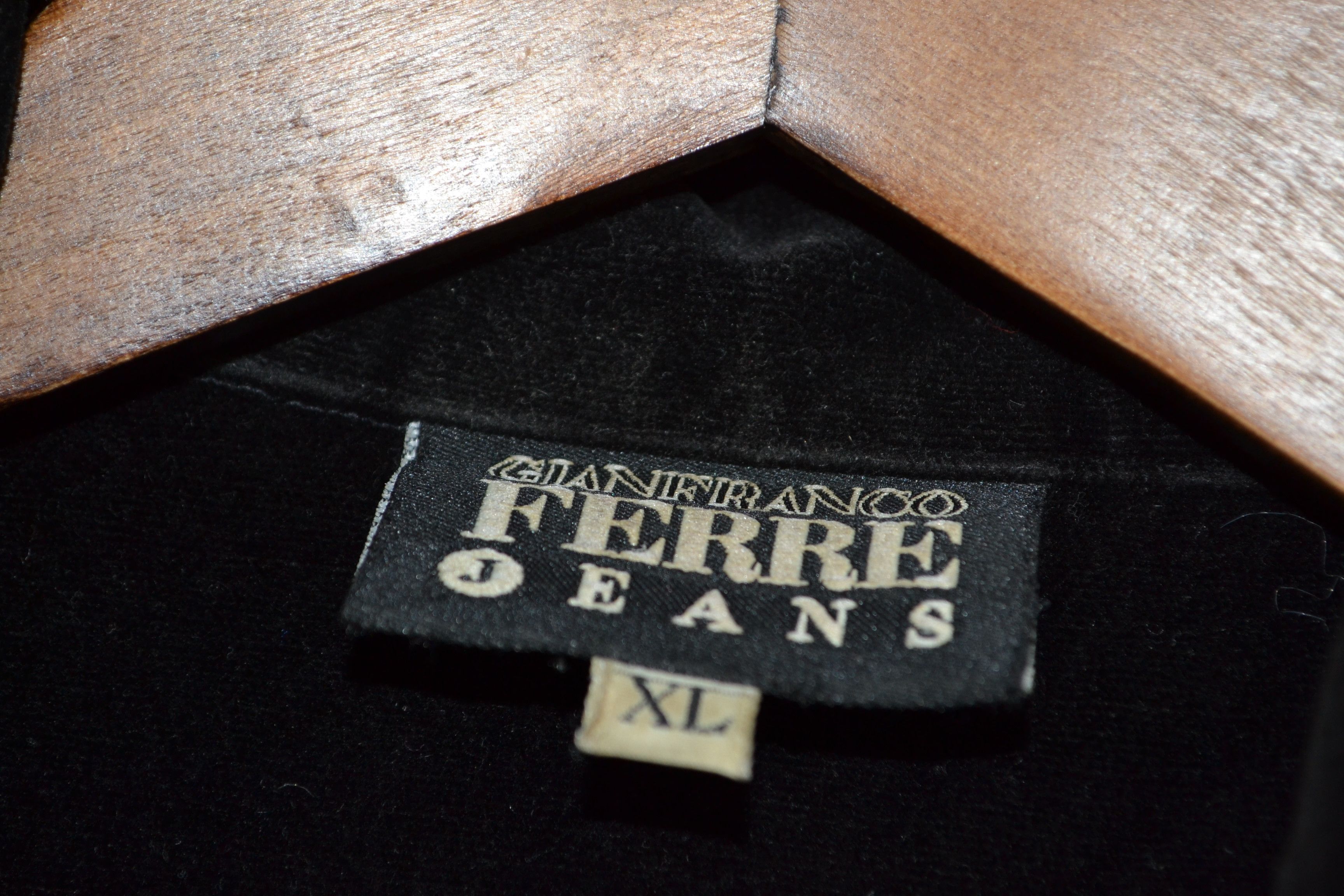 Gianfranco Ferre Gianfranco Ferre Vintage XL Velvet Shirt Size US XL / EU 56 / 4 - 5 Thumbnail
