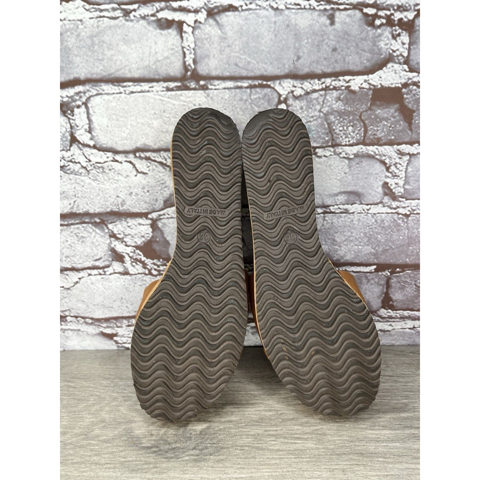 Sundae School Sundance Brown Leather Tan Wedge Cork Platform Sandals Slide Size US 6 / IT 36 - 7 Thumbnail