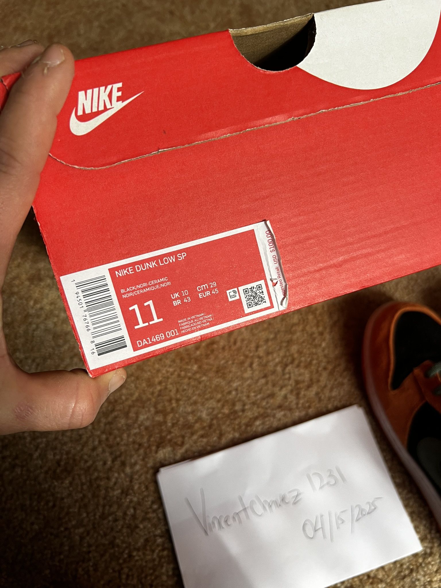 Nike Nike Dunk Low Ceramic Size US 11 / EU 44 - 2 Thumbnail